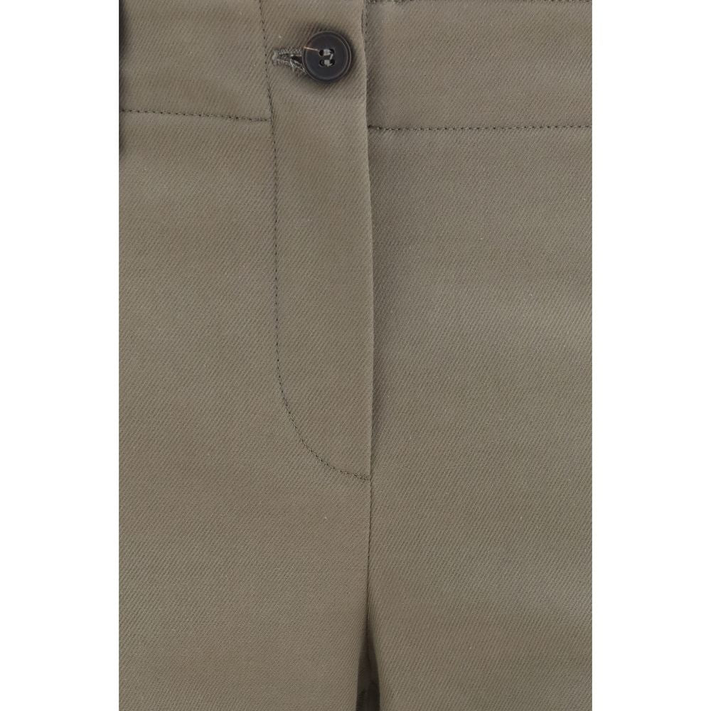 Brunello Cucinelli Braune Baumwollhose mit ausgestelltem Bein