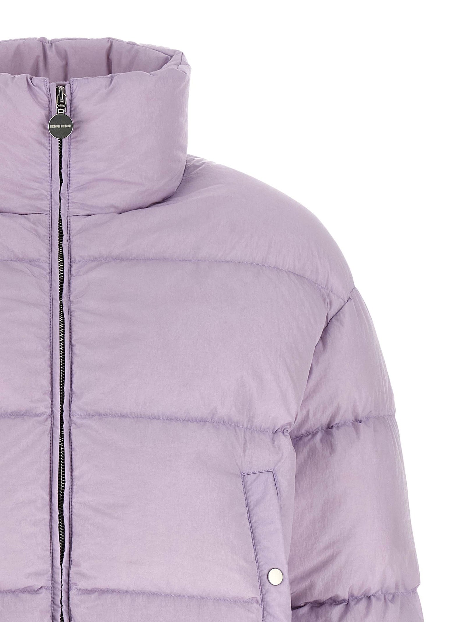 IENKI IENKI Lila Nylon-Jacke in voller Länge