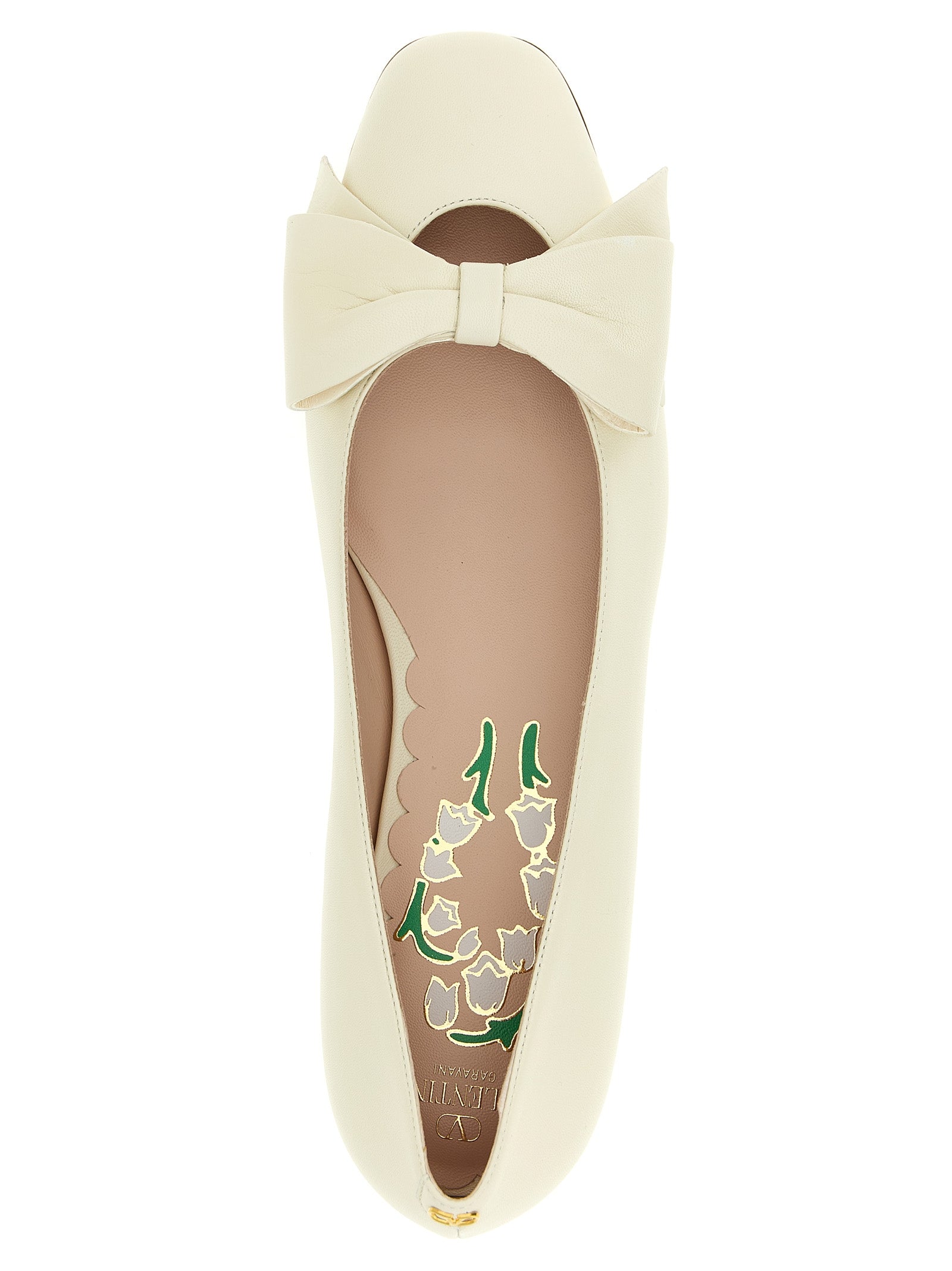 Valentino Garavani Weiße Ballerinas aus Leder