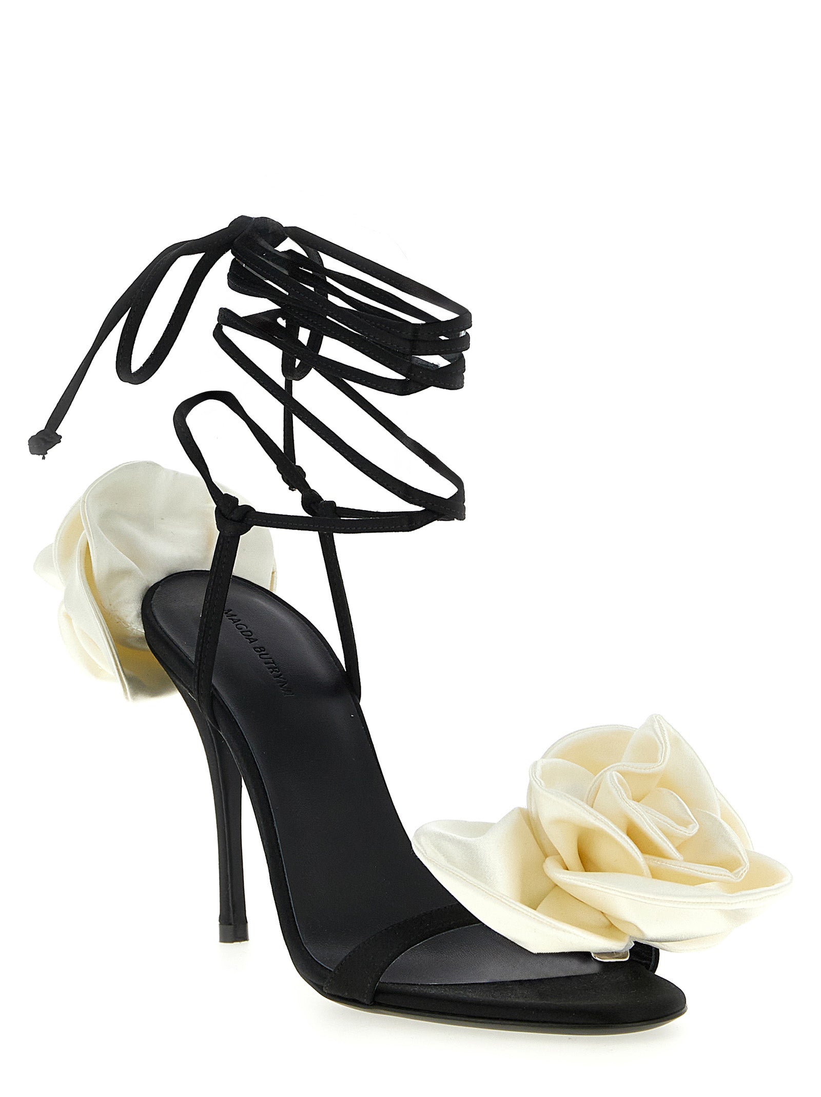 Magda Butrym Zweifarbige Stiletto-Sandalen aus Viskose