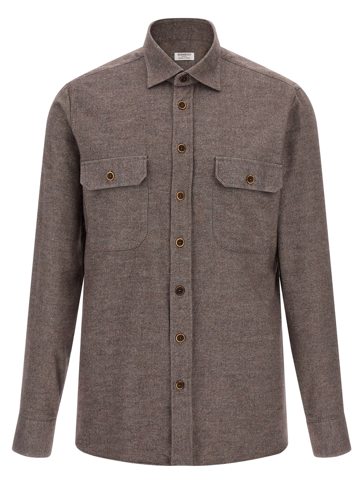 BORRIELLO Braune Baumwollbluse