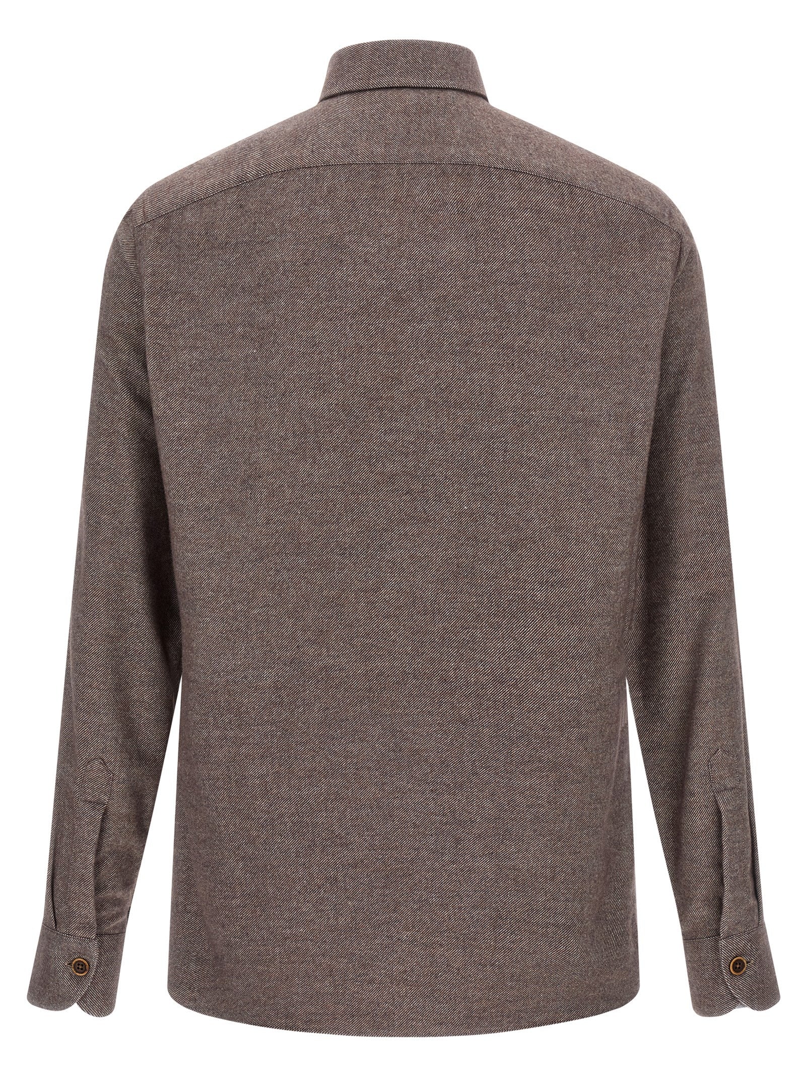 BORRIELLO Braune Baumwollbluse