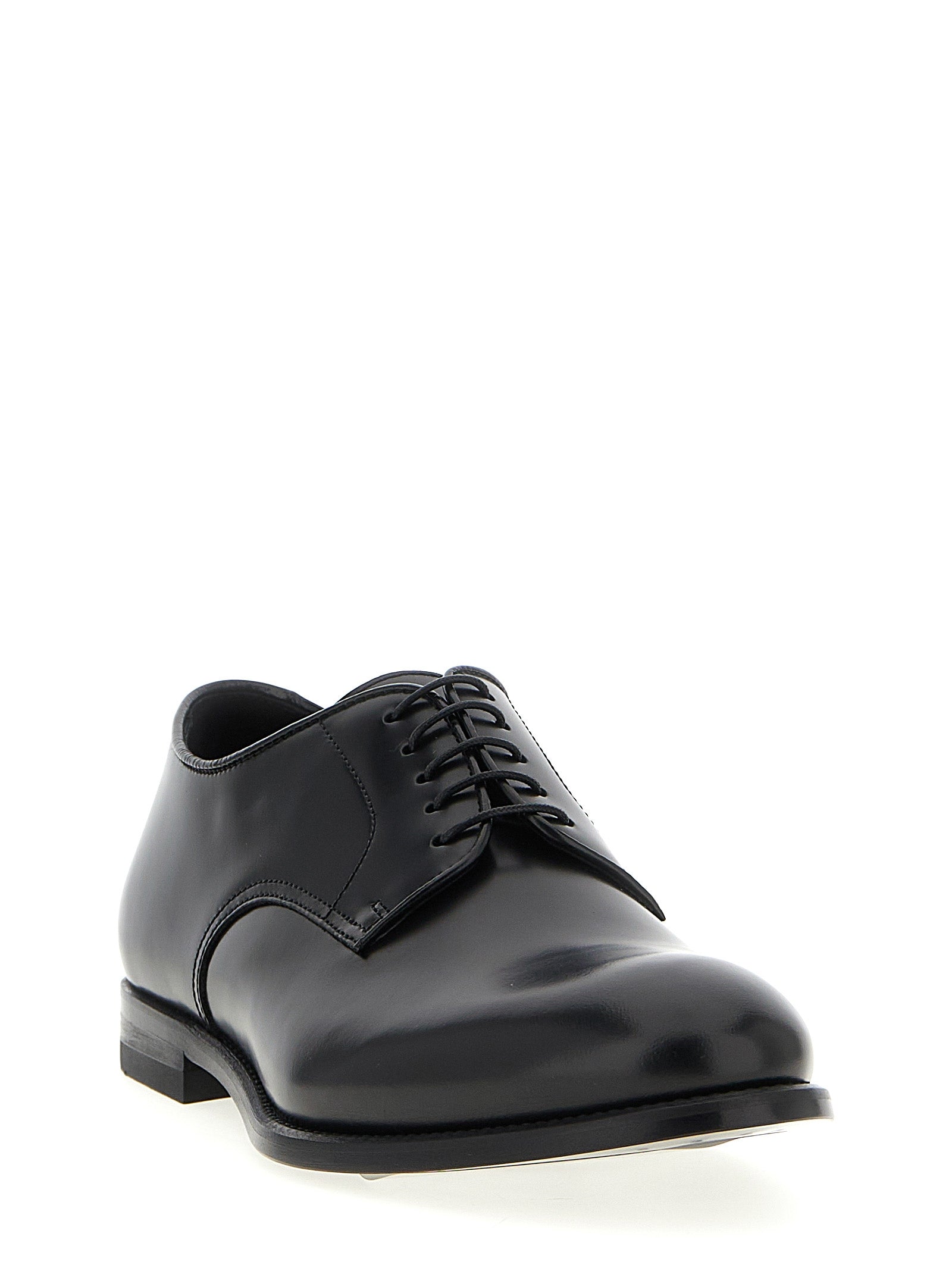 Doucal's Schwarze Oxford- und Derby-Schuhe aus Kalbsleder