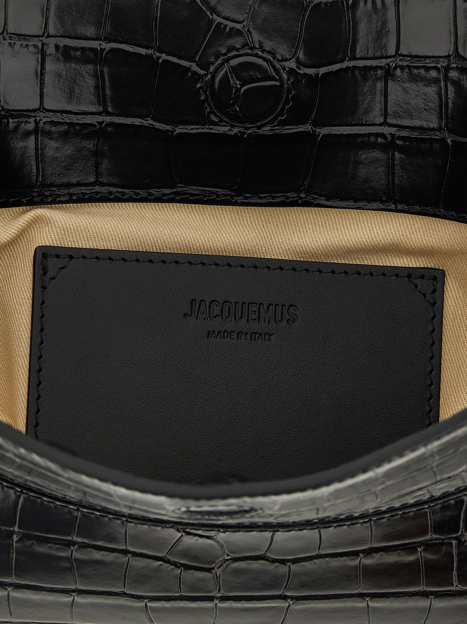 Jacquemus Schwarze Kalbsleder-Schultertasche