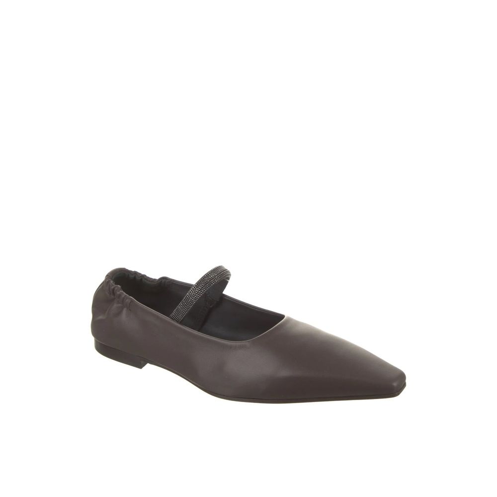 Brunello Cucinelli Ballerinas aus braunem Leder