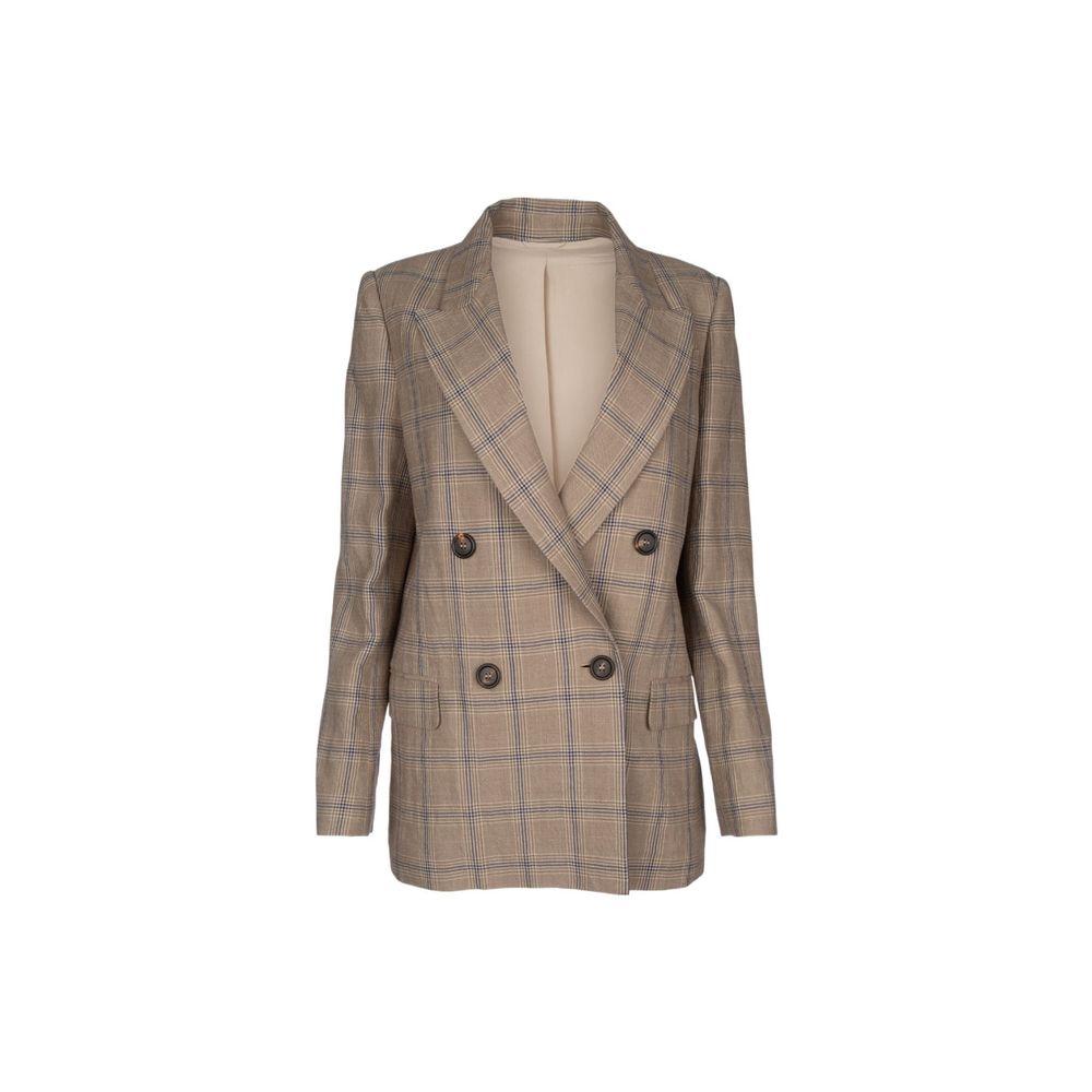 Brunello Cucinelli Brauner Leinenblazer