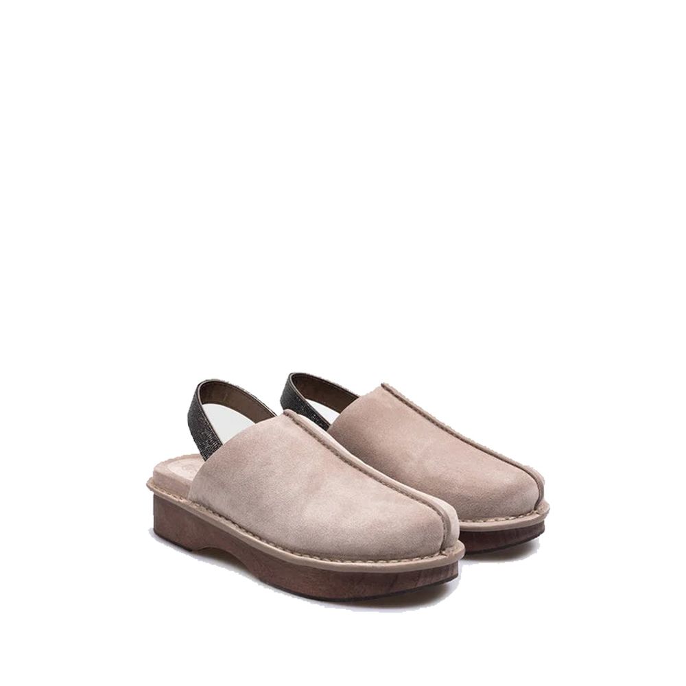 Brunello Cucinelli Braune Leder-Mules