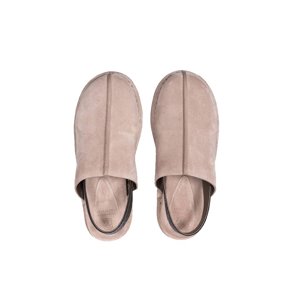 Brunello Cucinelli Braune Leder-Mules