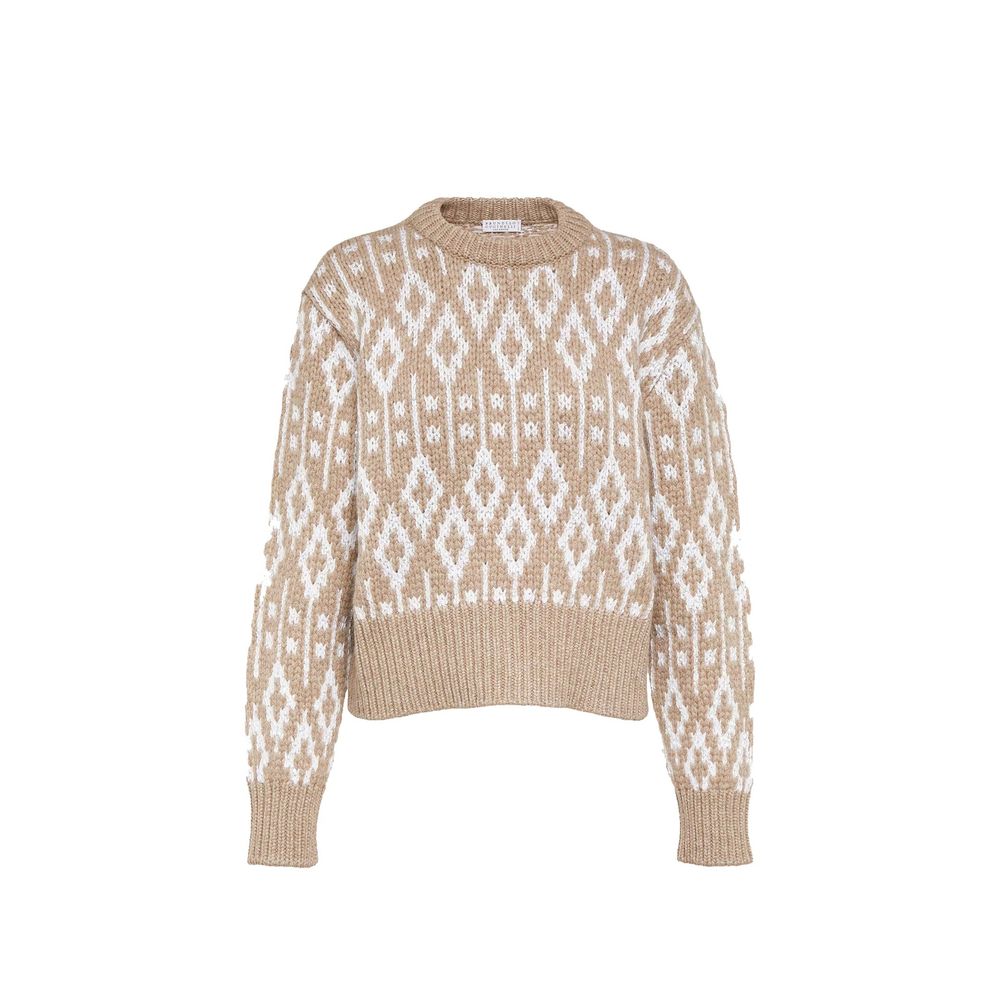 Brunello Cucinelli Brauner Kaschmirpullover