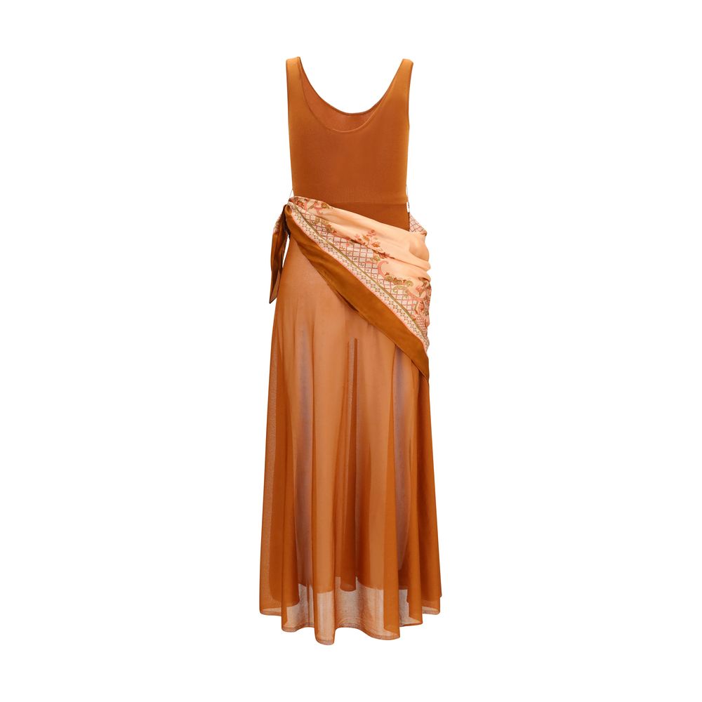 Zimmermann Braunes Viskose-Freizeitkleid