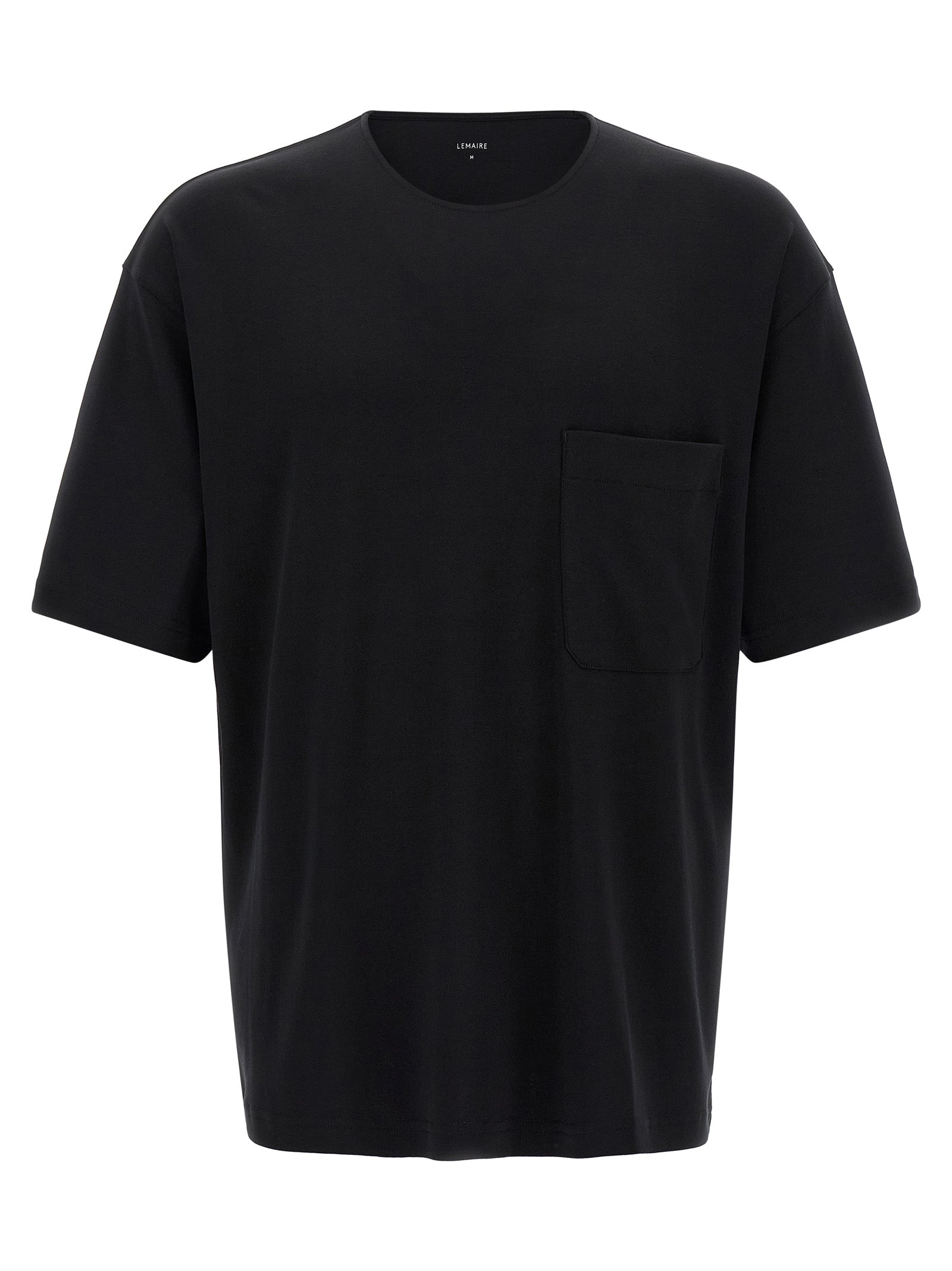 Lemaire Schwarzes Baumwoll-T-Shirt