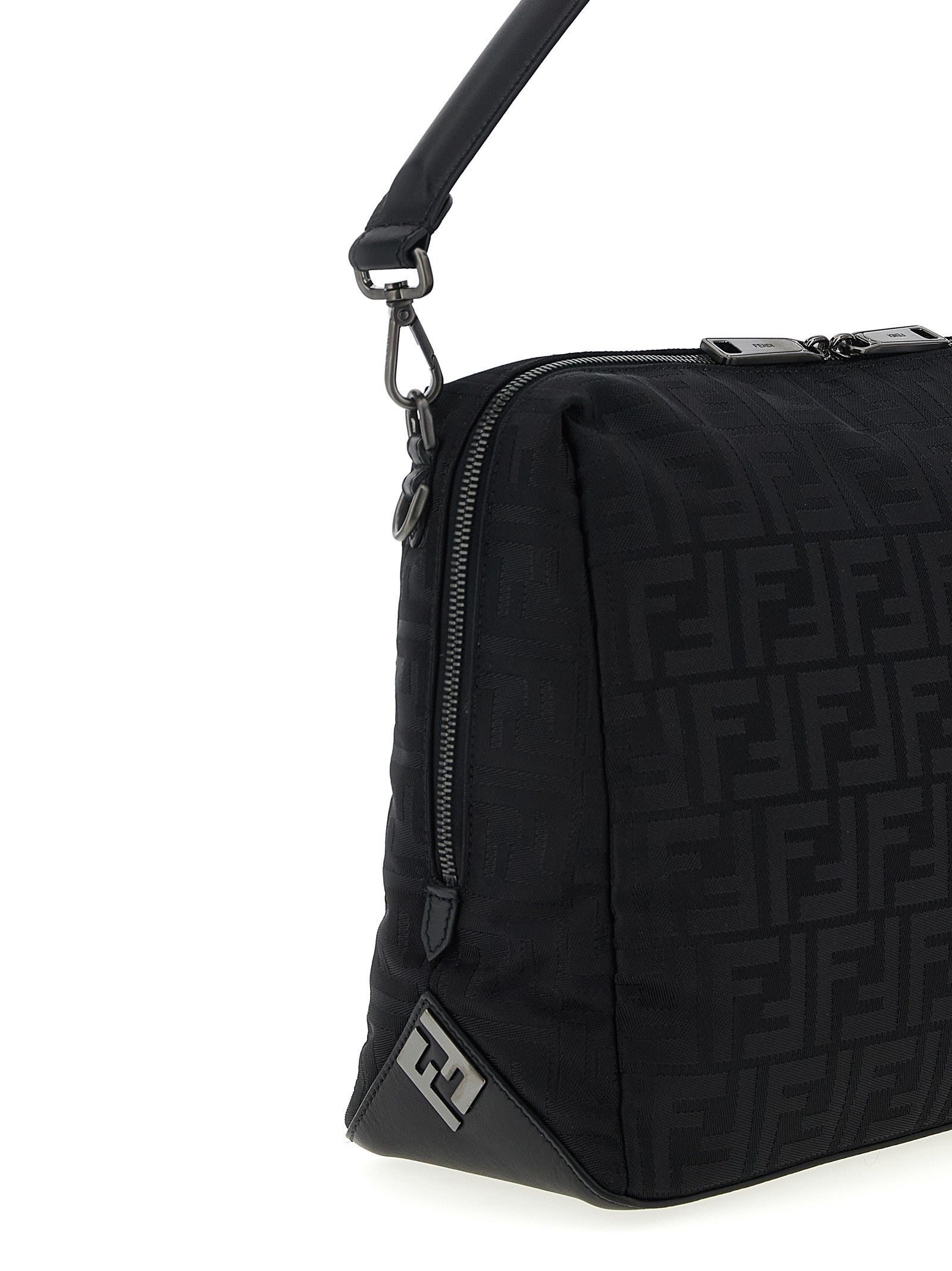 Fendi Schwarze Schultertasche aus Polyamid