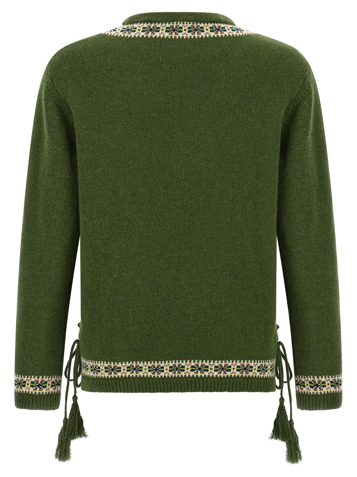 BODE Zweifarbige Strickjacke aus reiner Schurwolle
