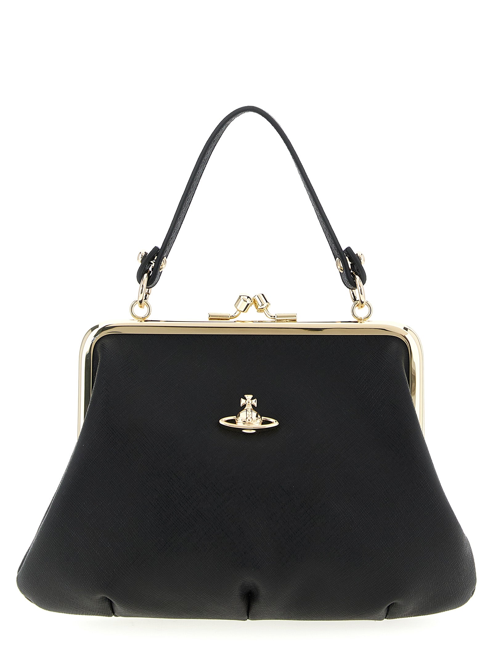Vivienne Westwood Schwarze Kalbsleder-Handtasche