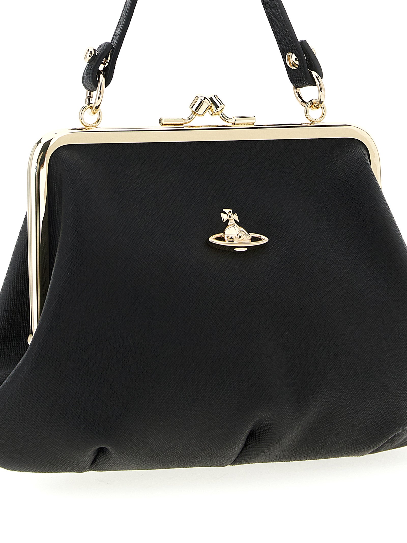 Vivienne Westwood Schwarze Kalbsleder-Handtasche