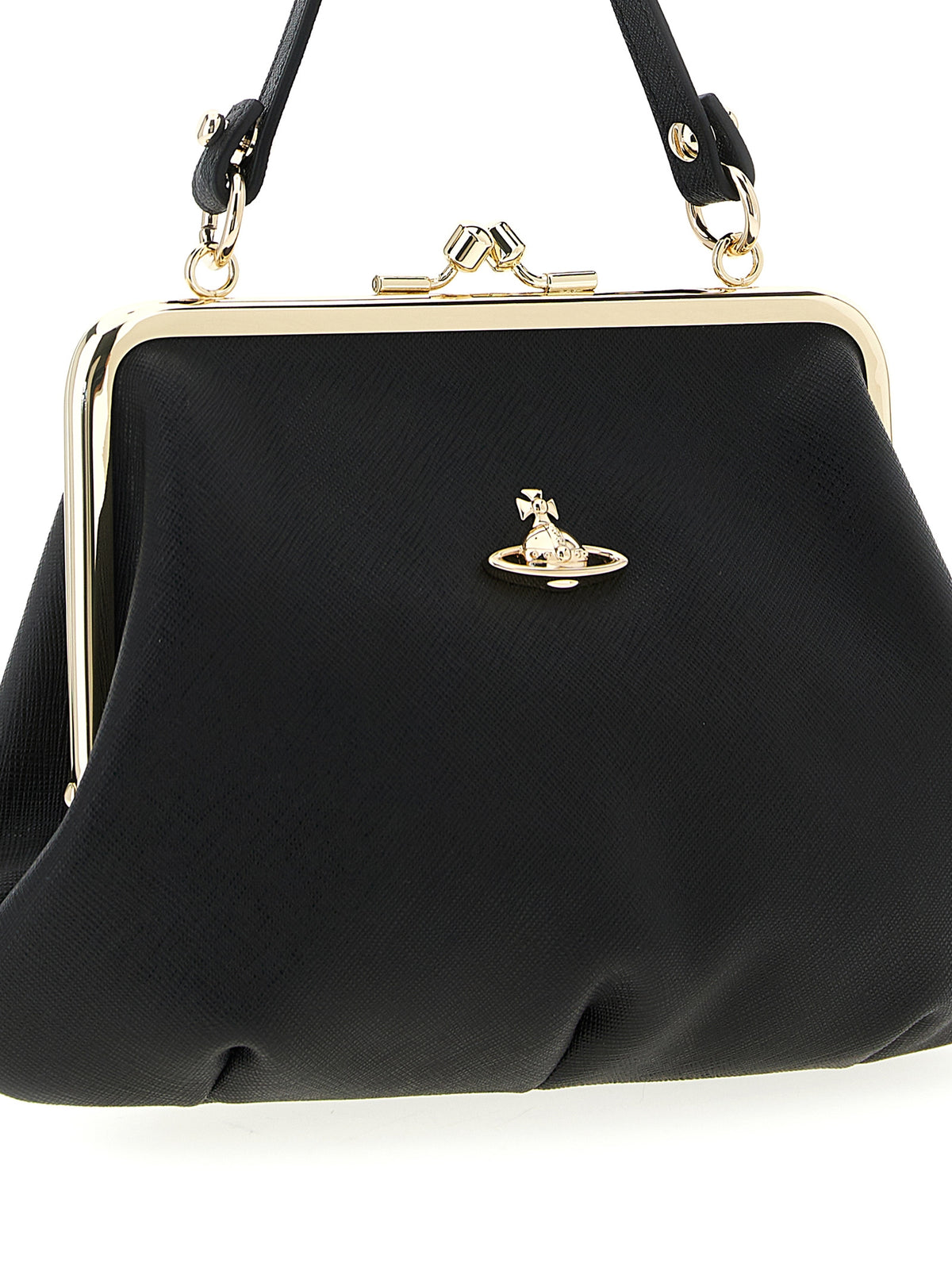 Vivienne Westwood Schwarze Kalbsleder-Handtasche