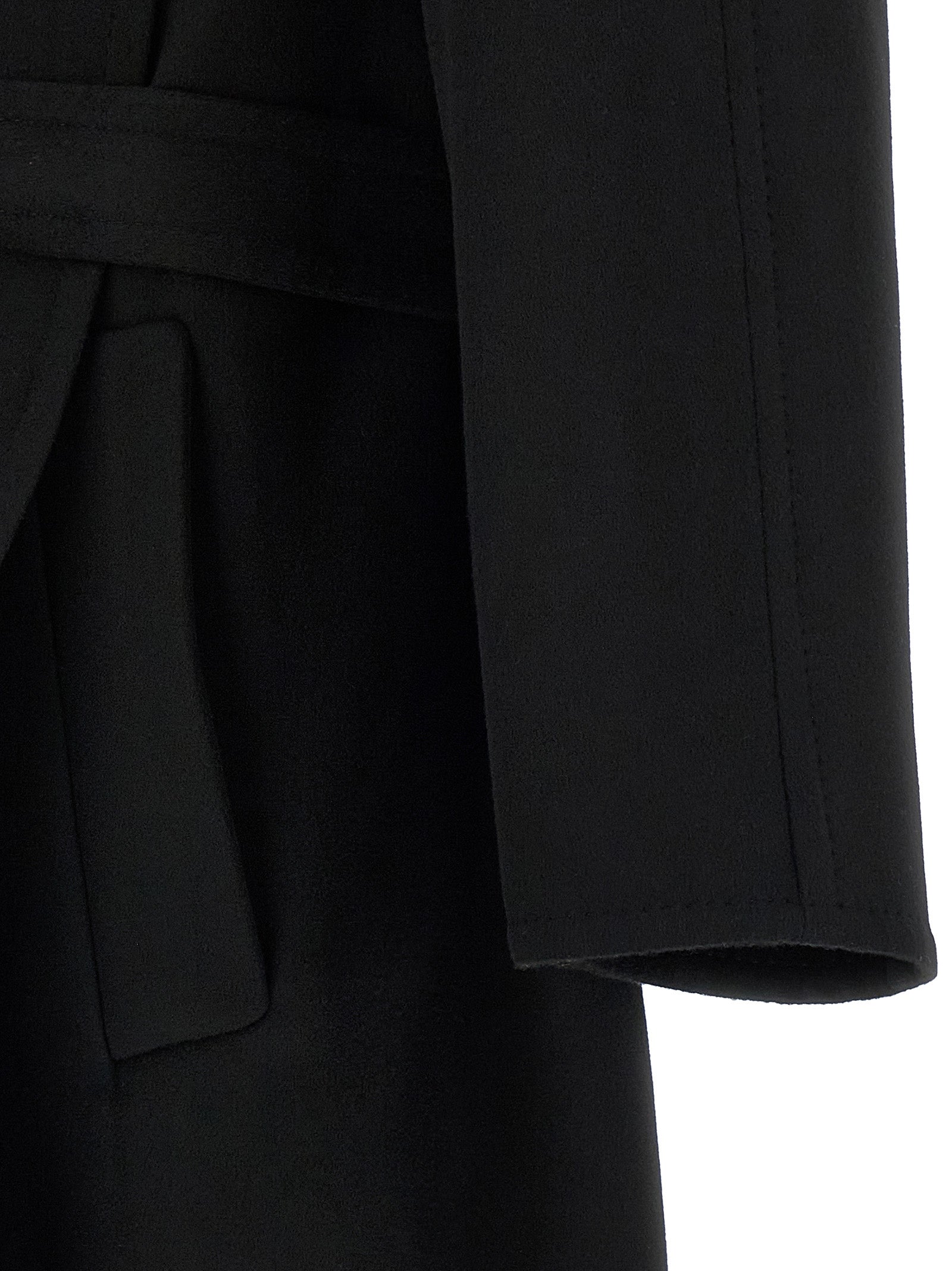 Tom Ford Schwarzer Wollmantel aus reiner Schurwolle