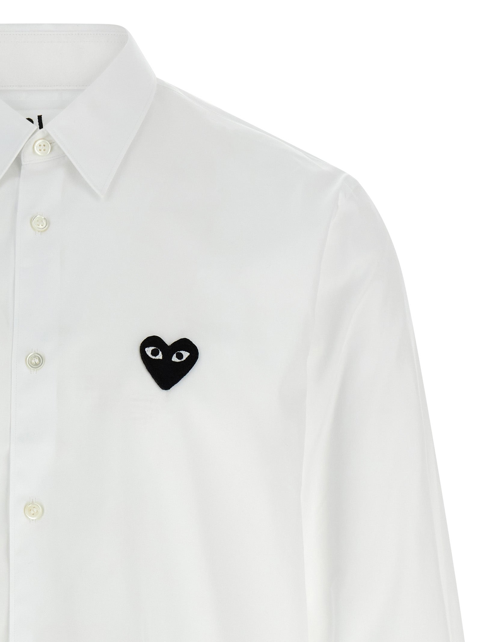 Comme Des Garçons Play Weiße Baumwollbluse