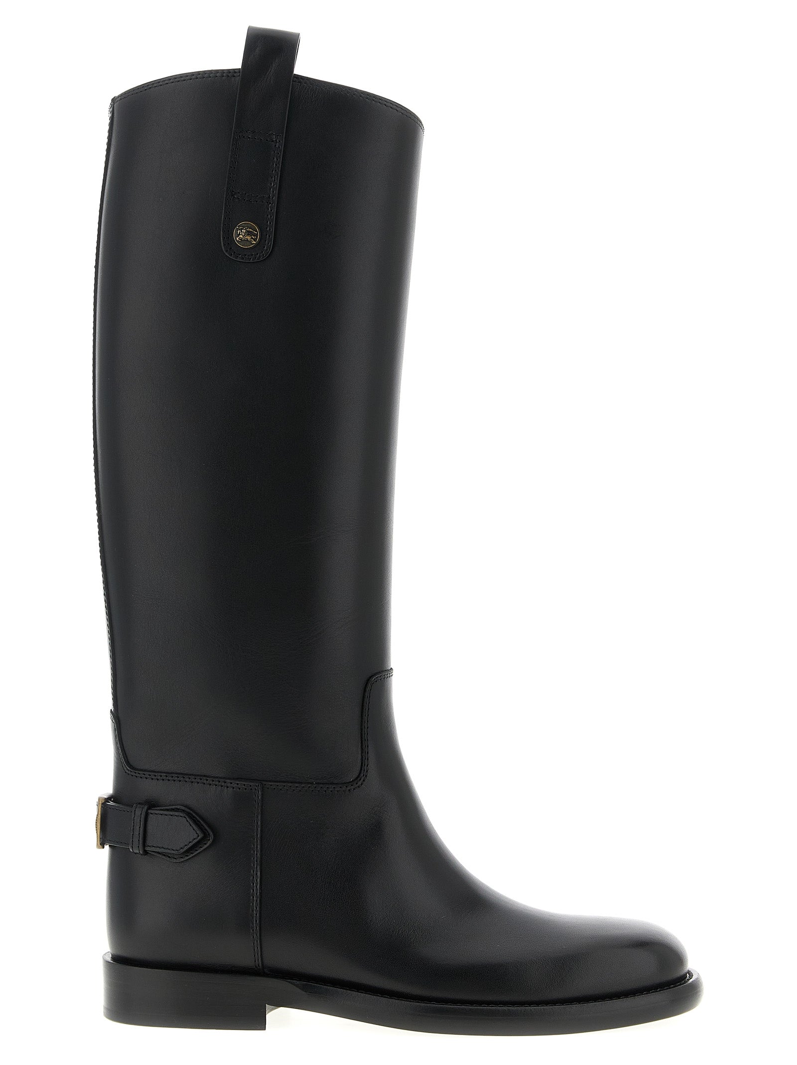 Burberry Schwarzes Kalbsleder Over-the-Knee