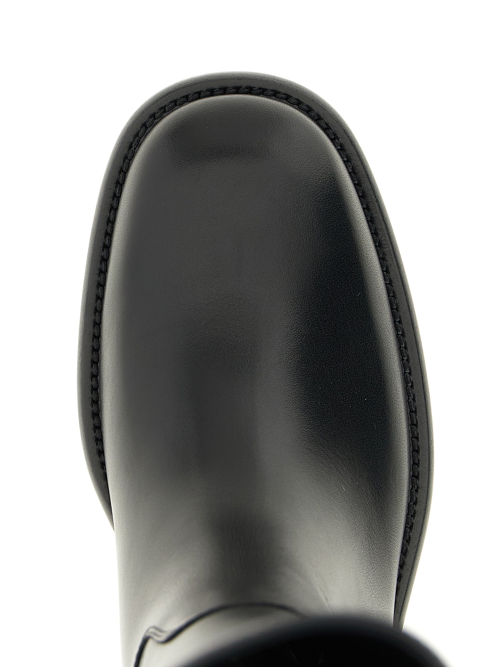 Burberry Schwarzes Kalbsleder Over-the-Knee