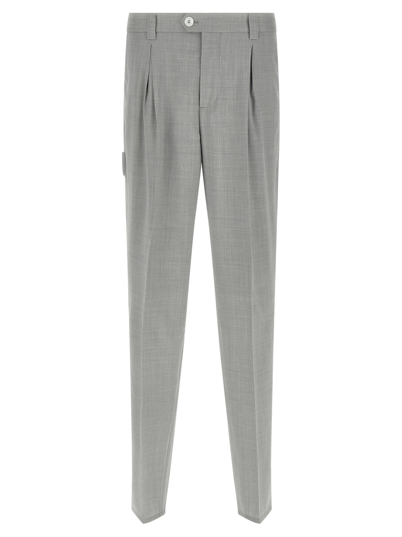 Brunello Cucinelli Graue Hose aus reiner Schurwolle