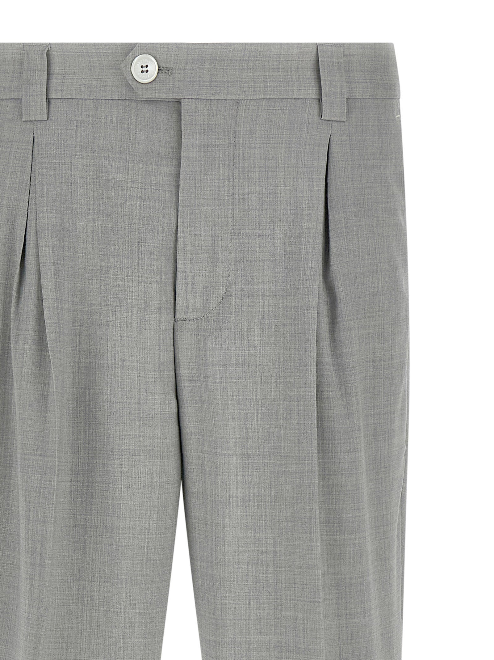 Brunello Cucinelli Graue Hose aus reiner Schurwolle