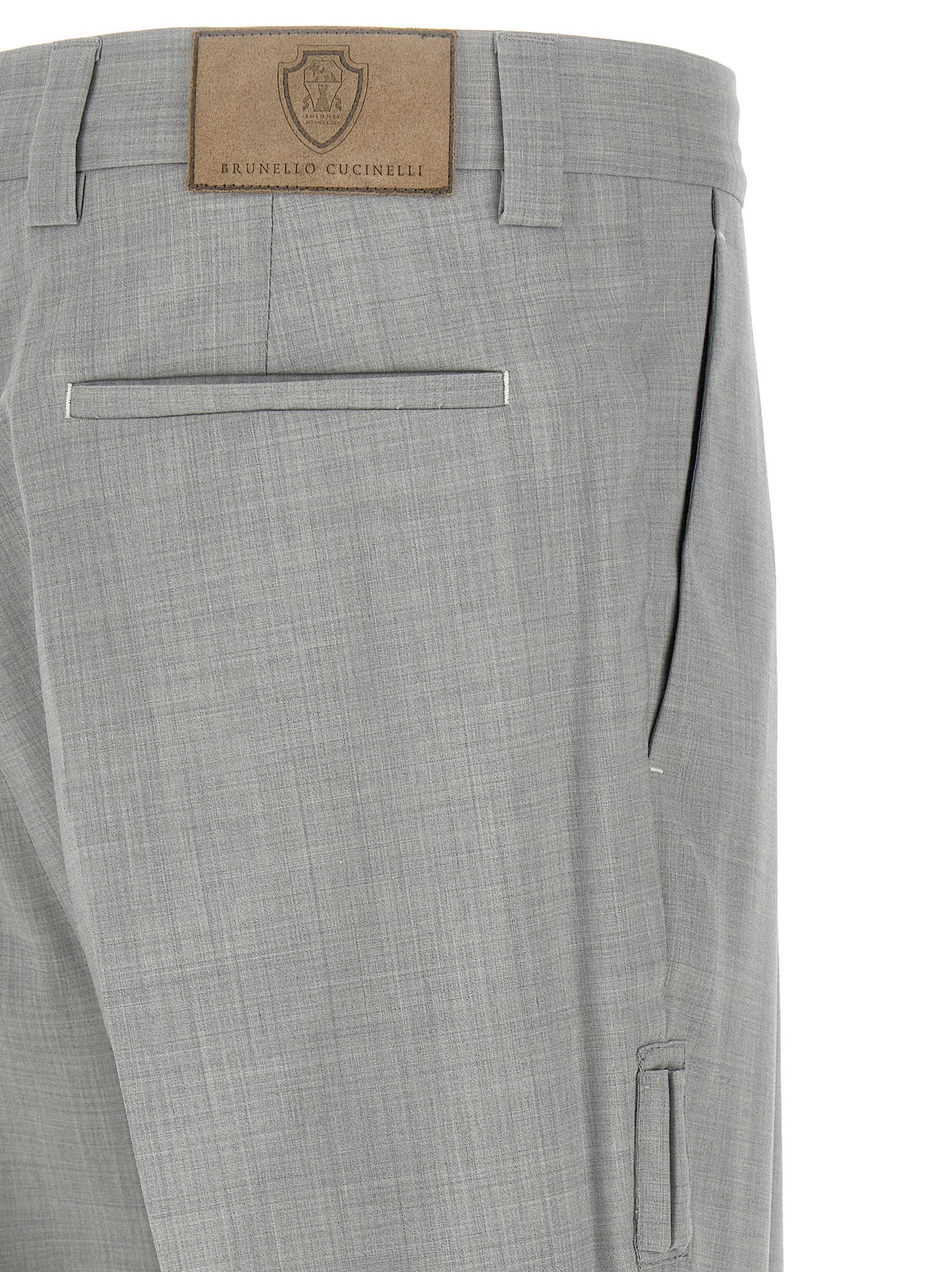 Brunello Cucinelli Graue Hose aus reiner Schurwolle