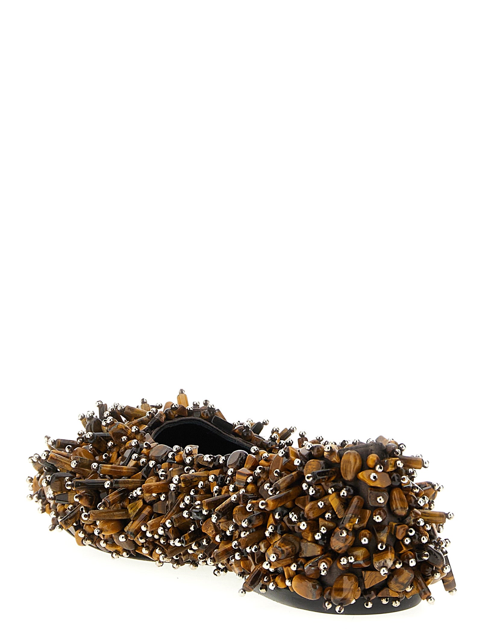 Dries Van Noten Ballerinas aus brauner Viskose