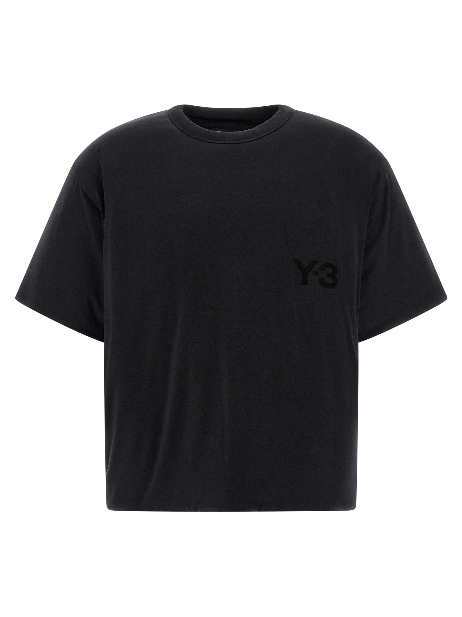 Y-3 Schwarzes Lyocell T-Shirt