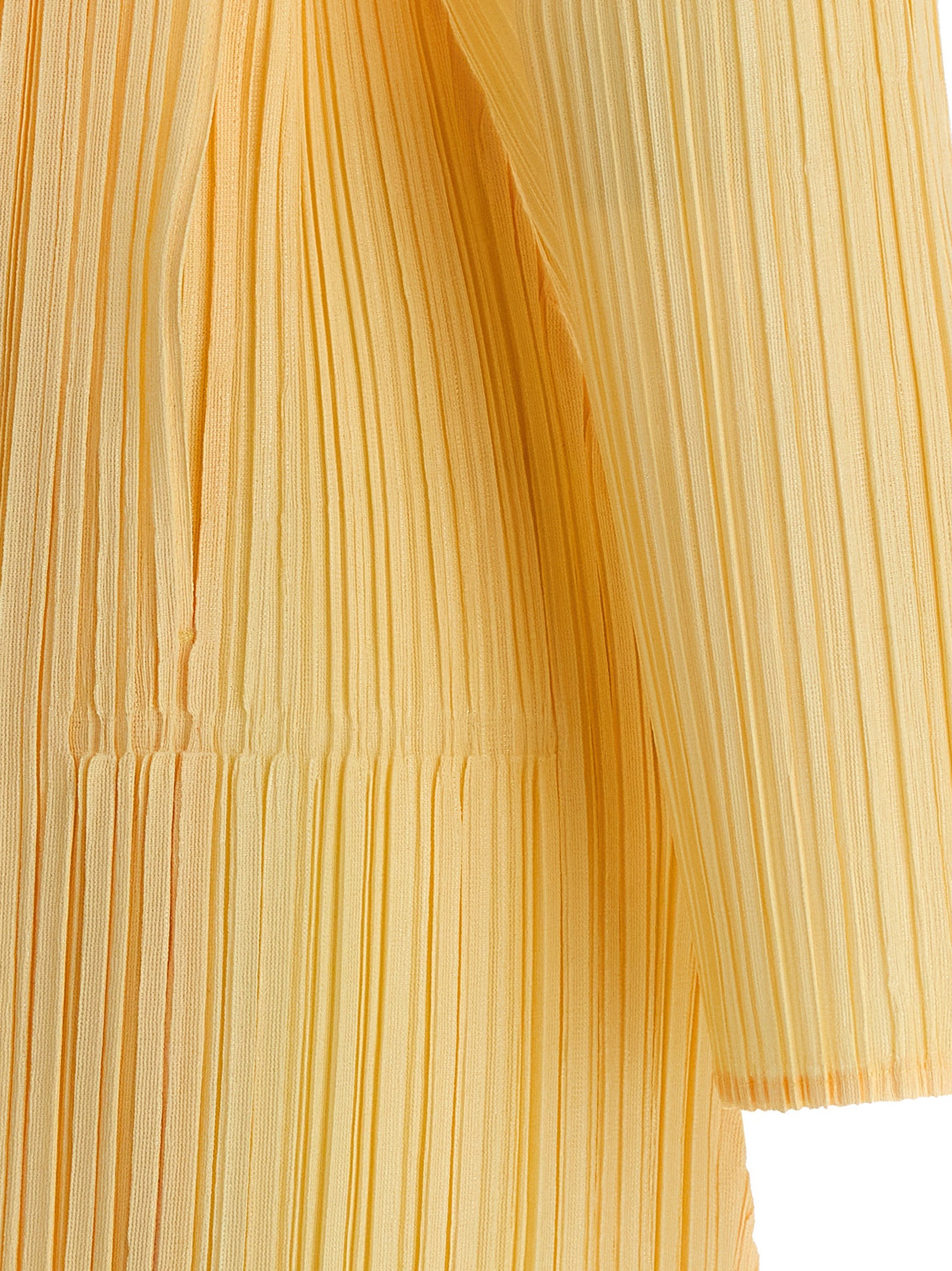 PLEATS PLEASE ISSEY MIYAKE Zweifarbige Polyester-Strickjacke