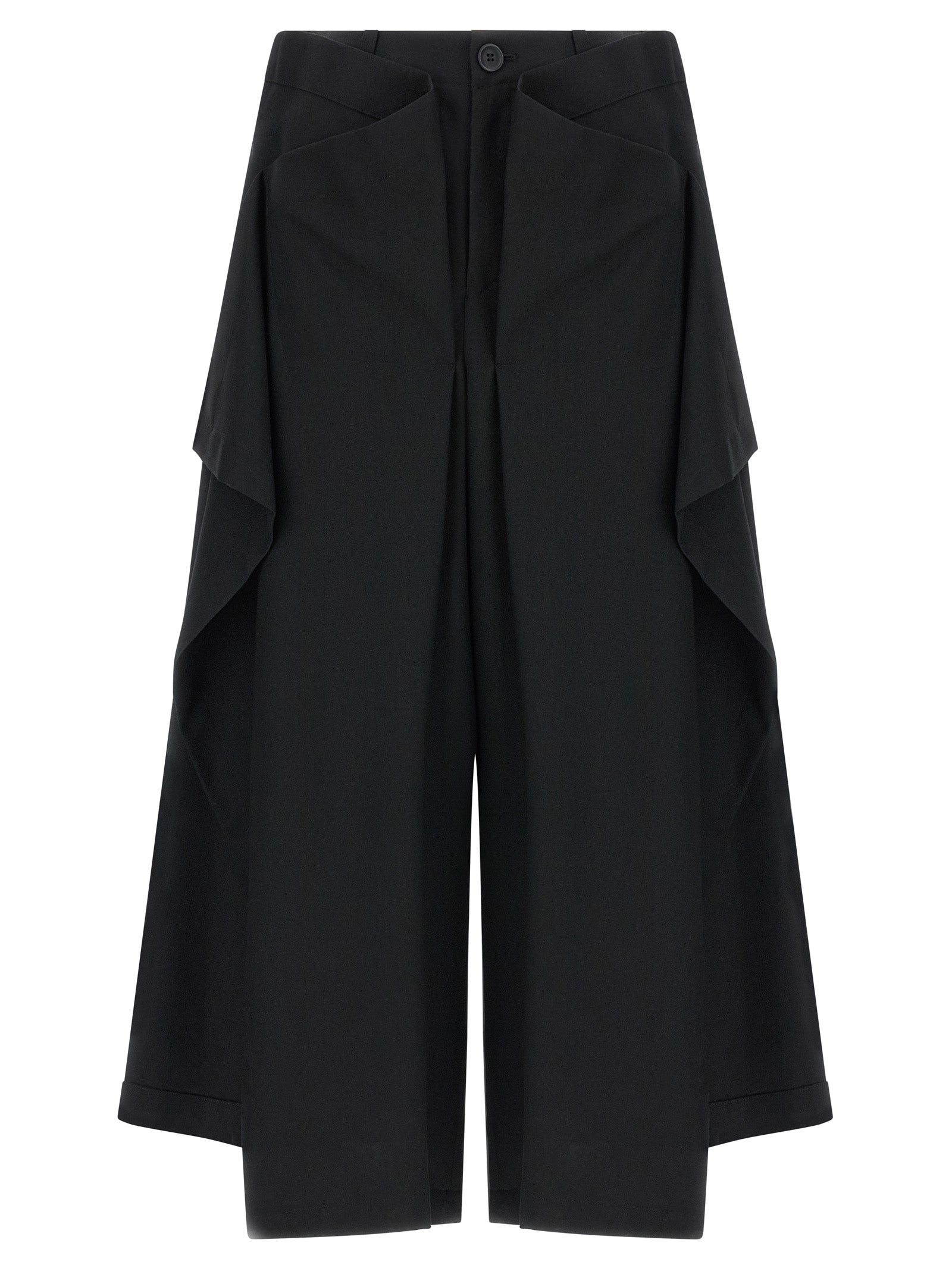 Issey Miyake Schwarze Woll-Freizeithose