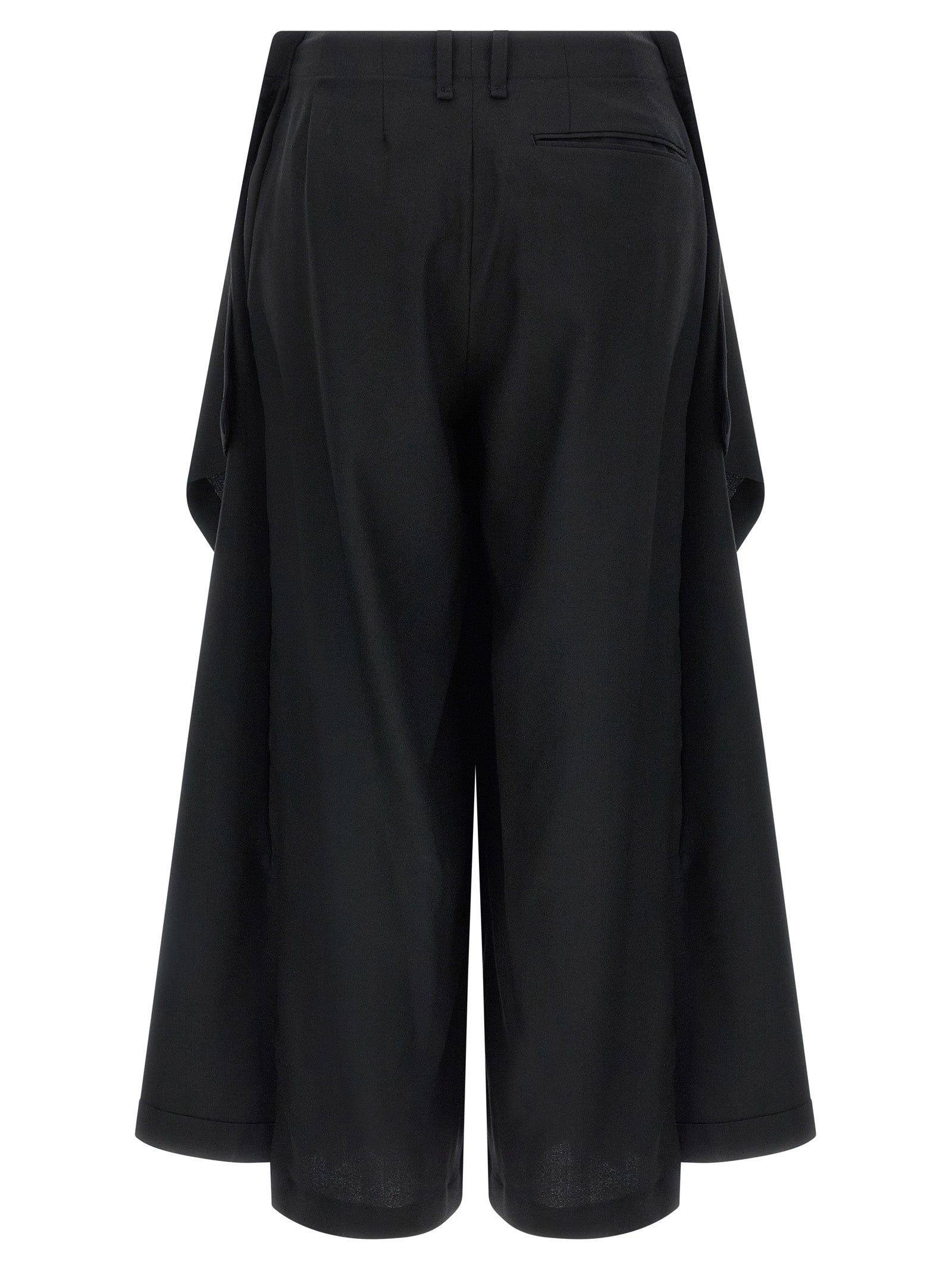 Issey Miyake Schwarze Woll-Freizeithose