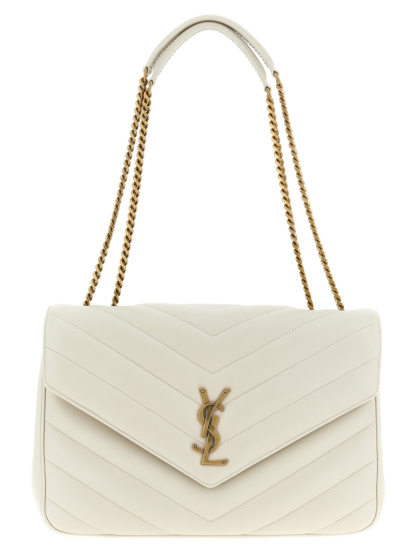 Saint Laurent Beige Lammleder-Schultertasche