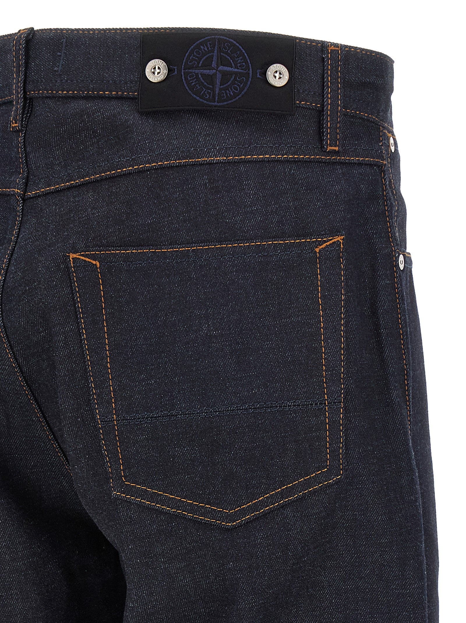 Stone Island Blaue Jeans aus Baumwolle im geraden Schnitt