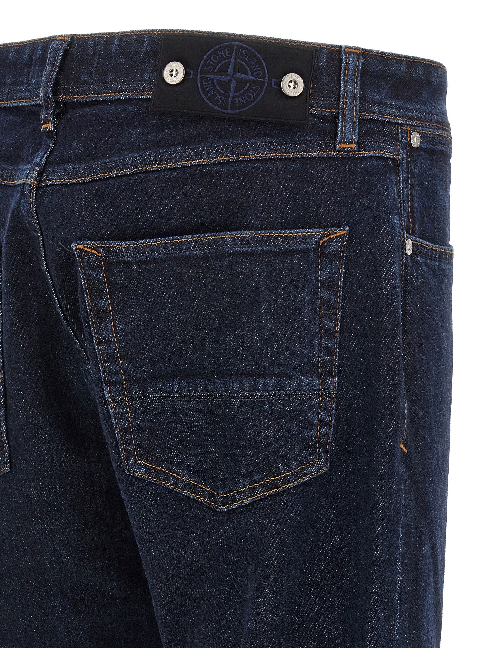 Stone Island Blaue Jeans aus Baumwolle im geraden Schnitt