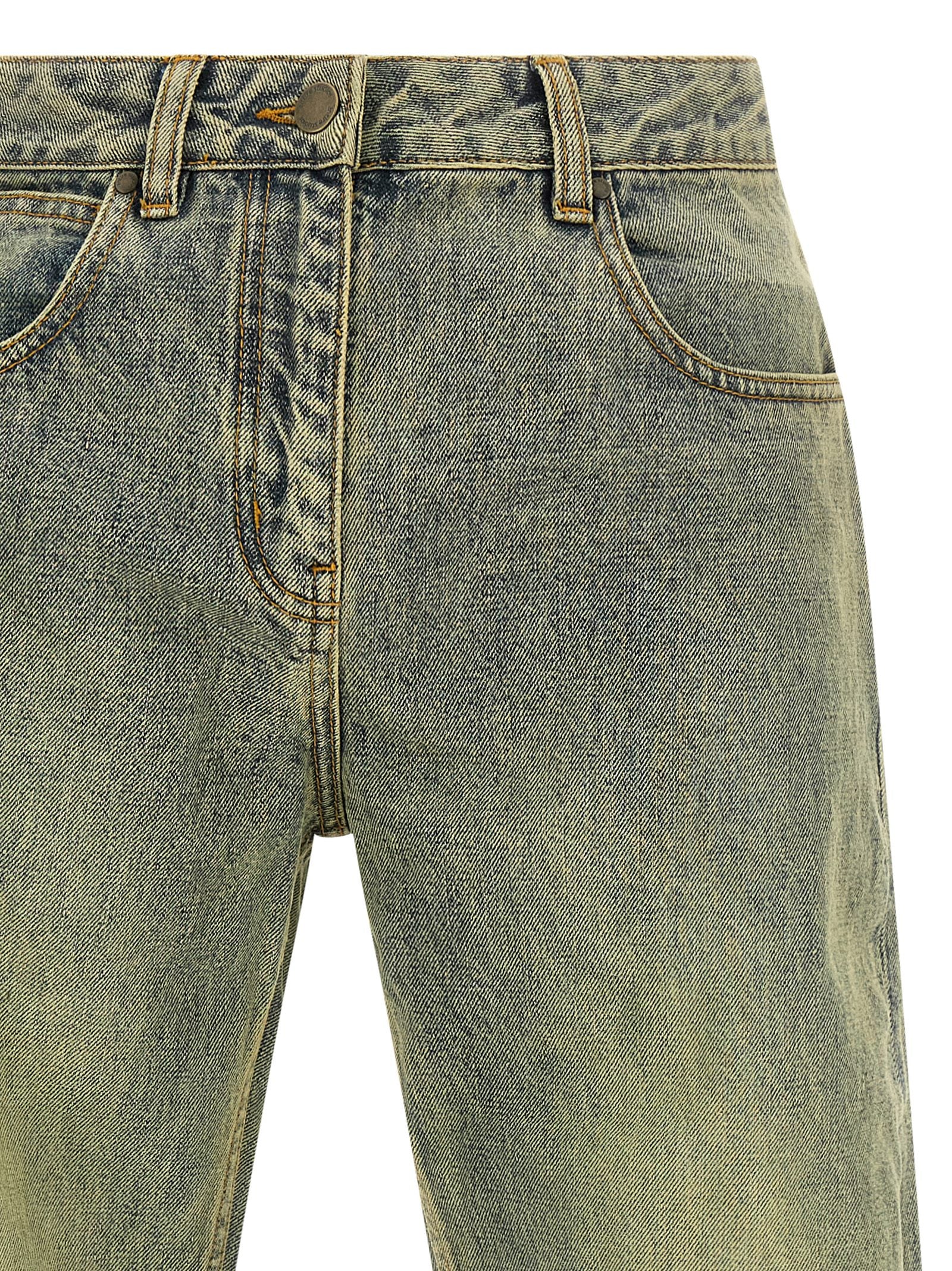Entire Studios Zweifarbige Baumwoll-Jeans im geraden Schnitt