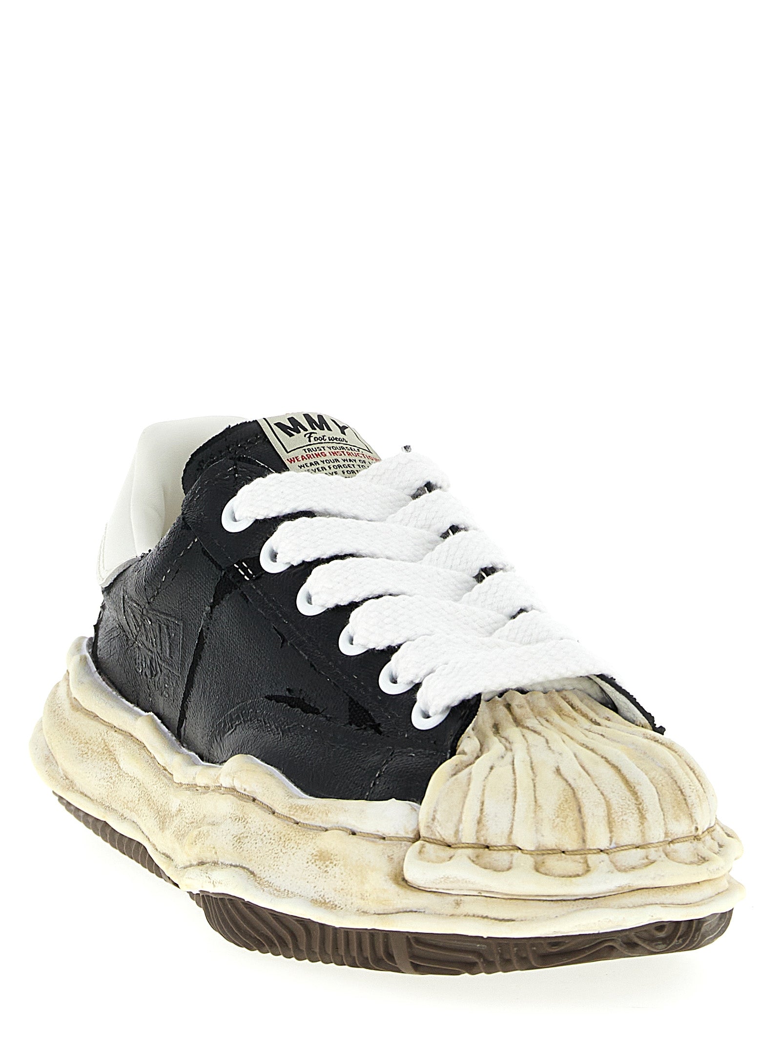 Maison Mihara Yasuhiro Schwarz Baumwolle Turnschuhe