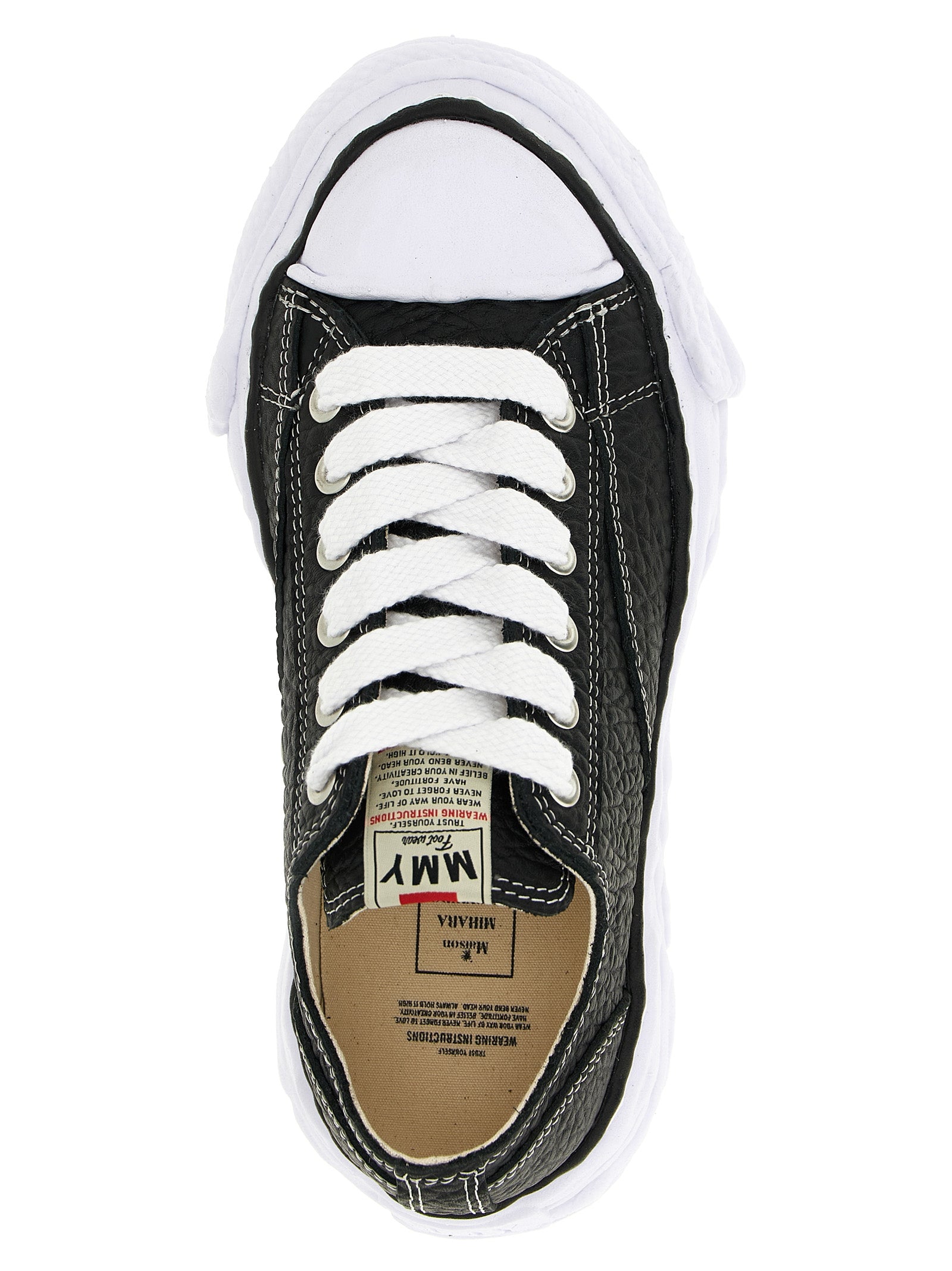 Maison Mihara Yasuhiro Zweifarbige Sneaker aus Rindsleder