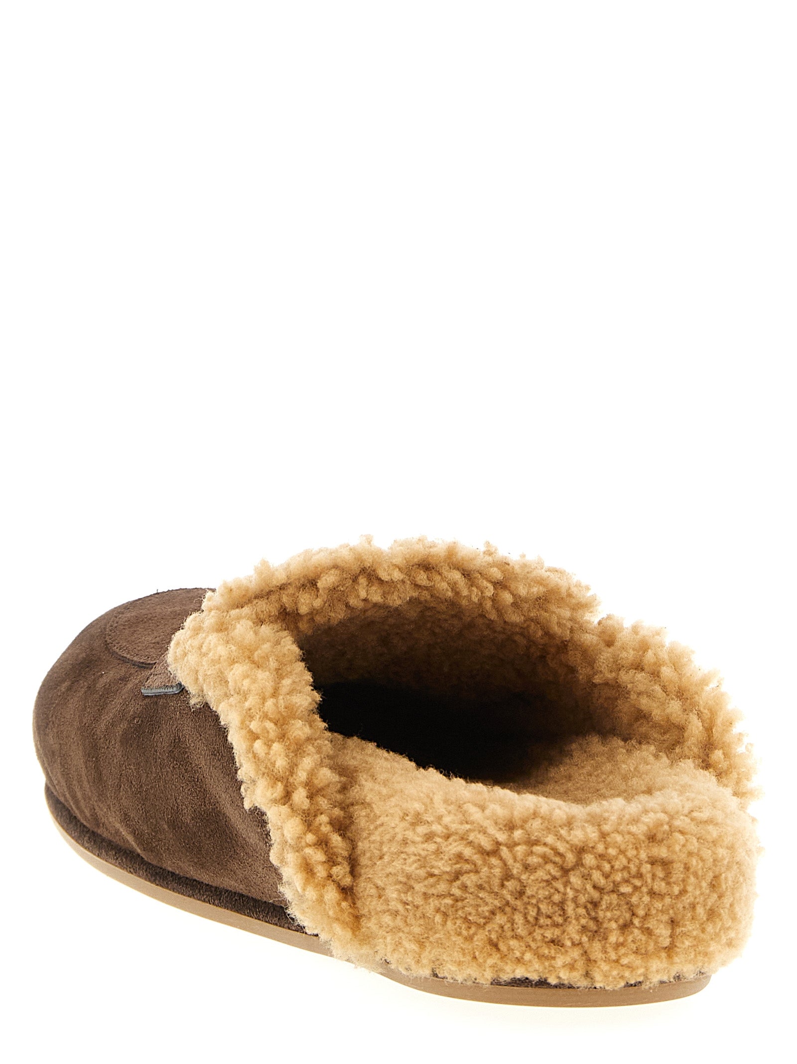 RENE CAOVILLA Braune Kalbsleder-Slipper