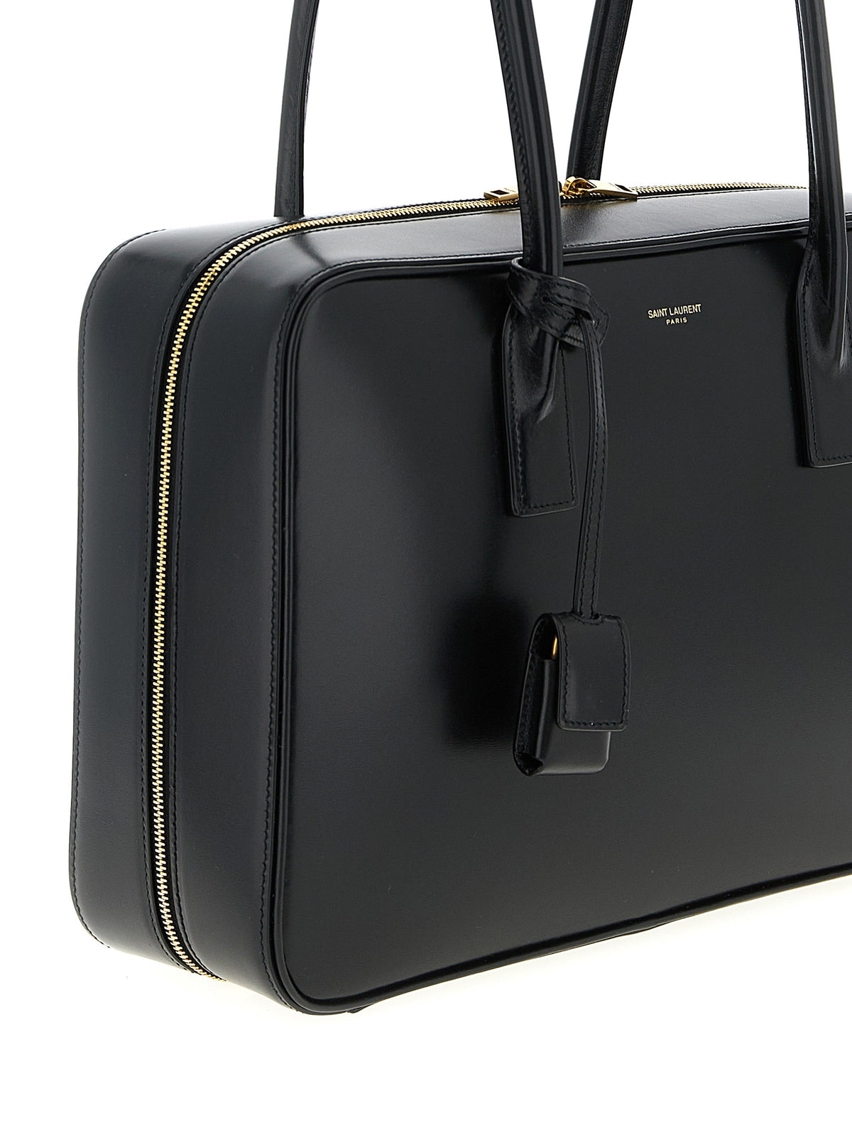 Saint Laurent Schwarze Kalbsleder-Schultertasche