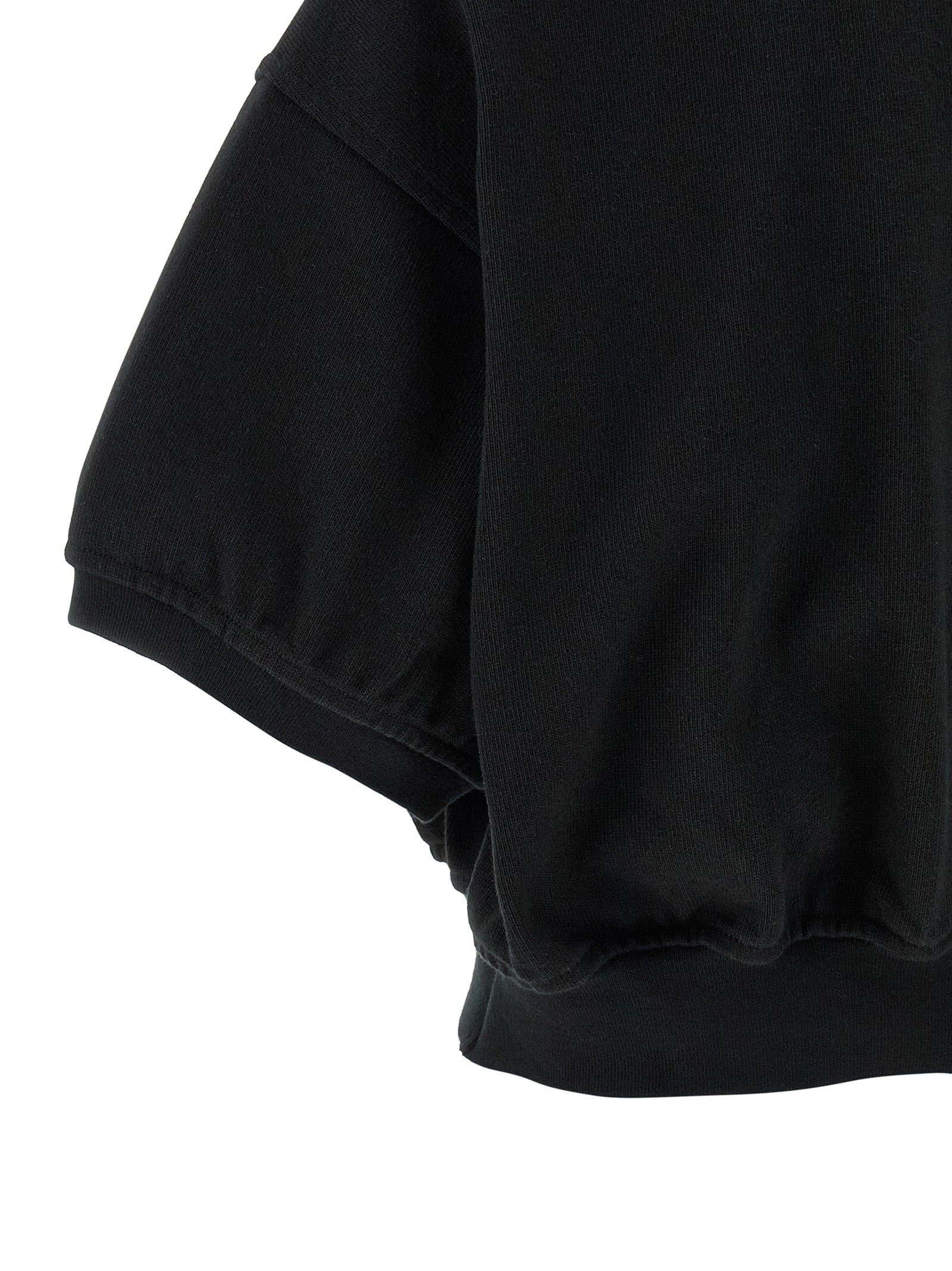 T BY ALEXANDER WANG Schwarzes Baumwoll-Poloshirt