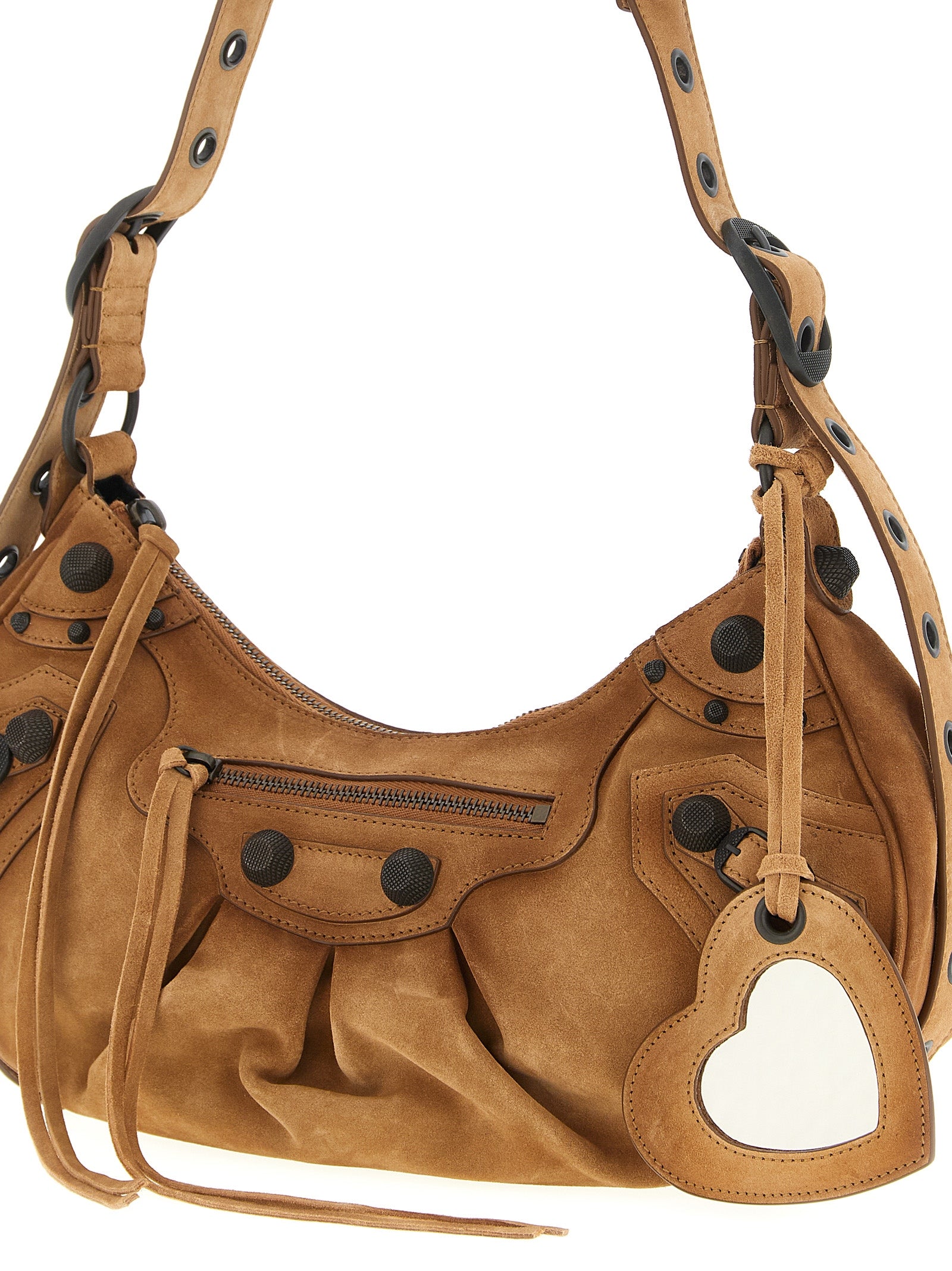 Balenciaga Braunes Kalbsleder Damen Crossbody Tasche