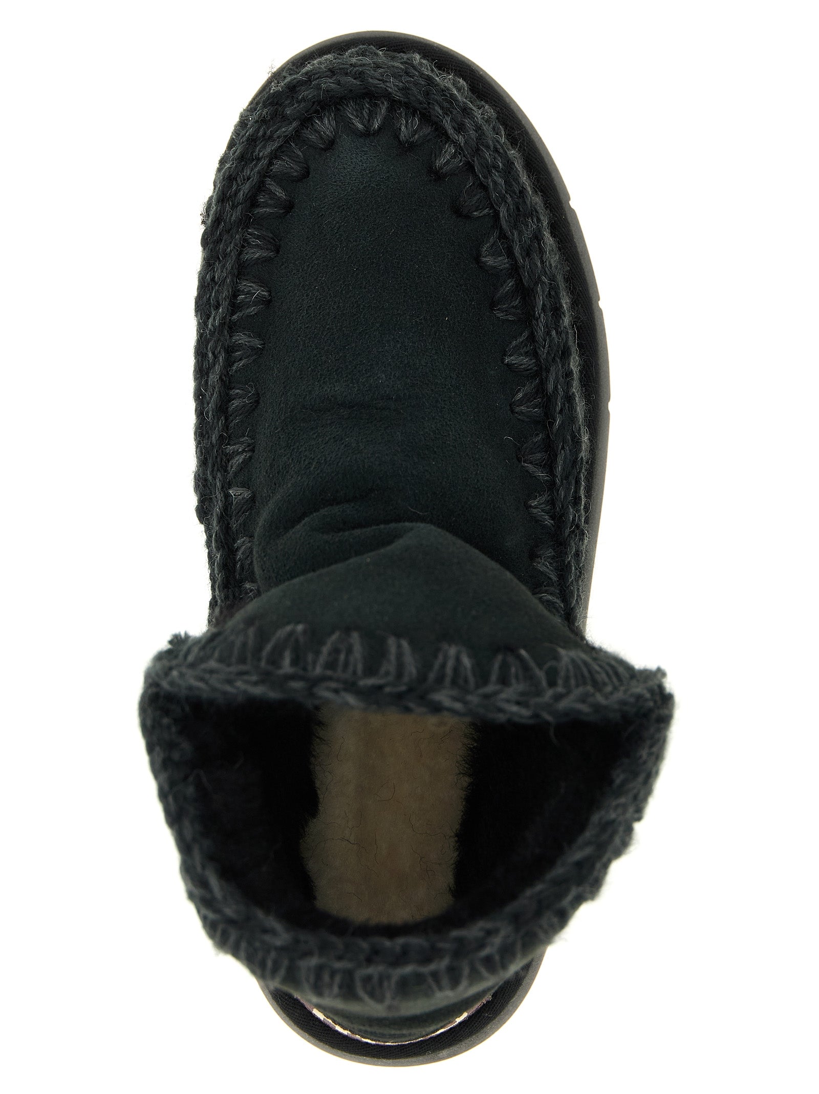 Mou Schwarze Stiefeletten aus Lammleder