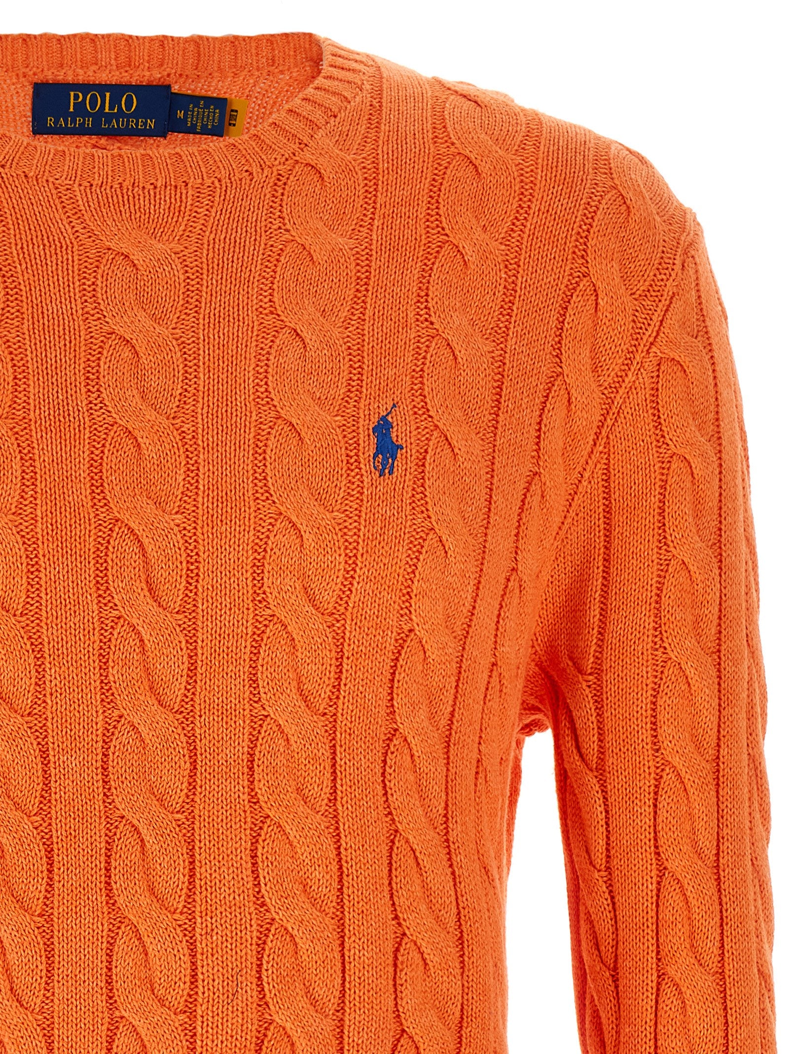 Polo Ralph Lauren Orange Baumwollstrickjacke