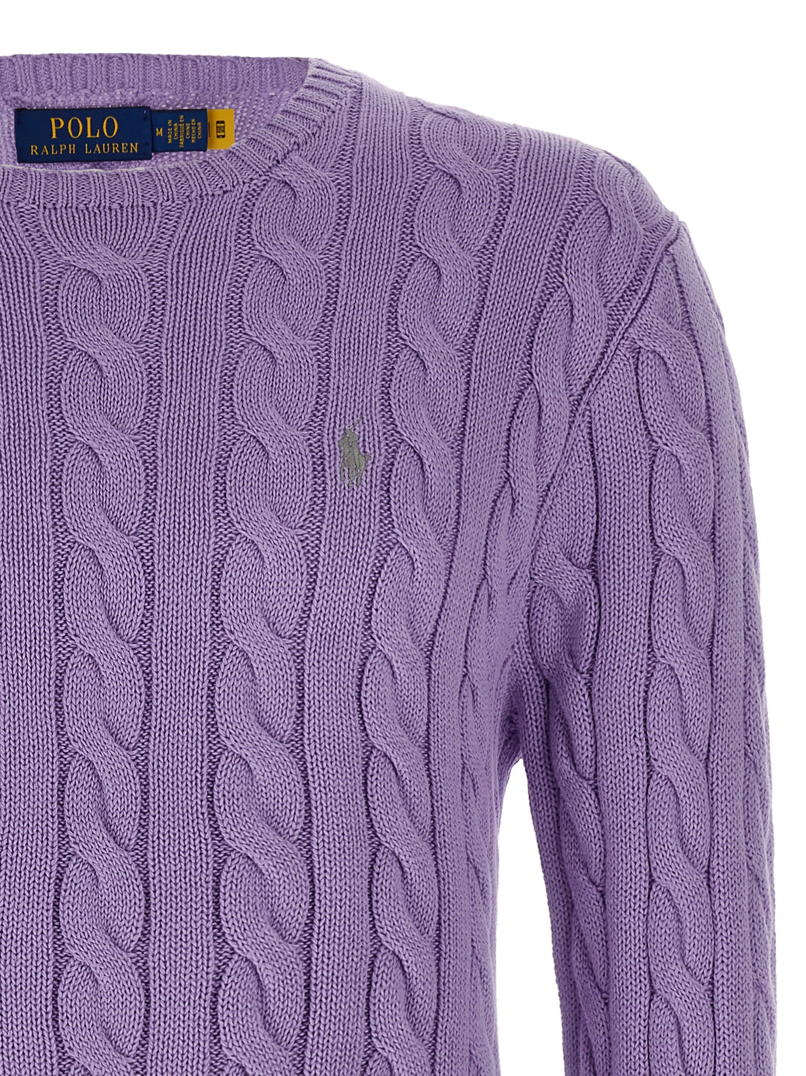 Polo Ralph Lauren Lila Baumwollstrickjacke
