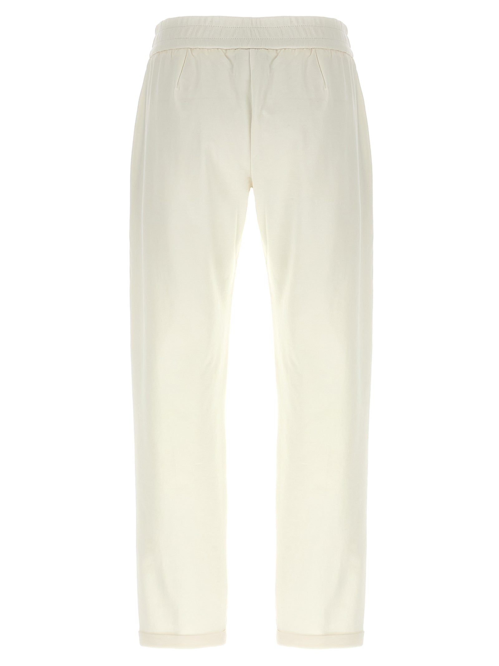 Brunello Cucinelli Weiße Baumwoll-Jogginghose (Trainingshose)
