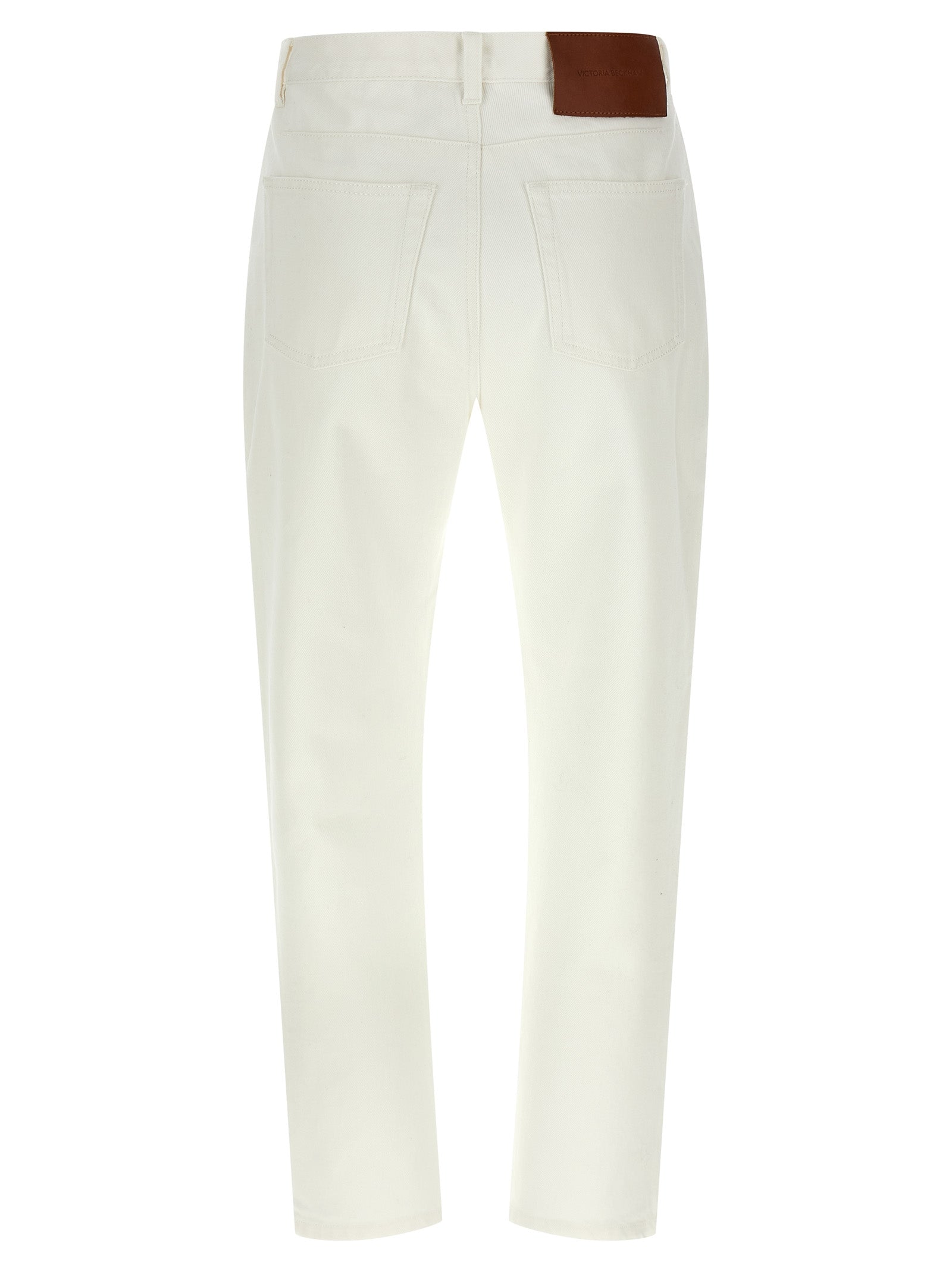 Victoria Beckham Weiße High-Waist-Jeans aus Baumwolle