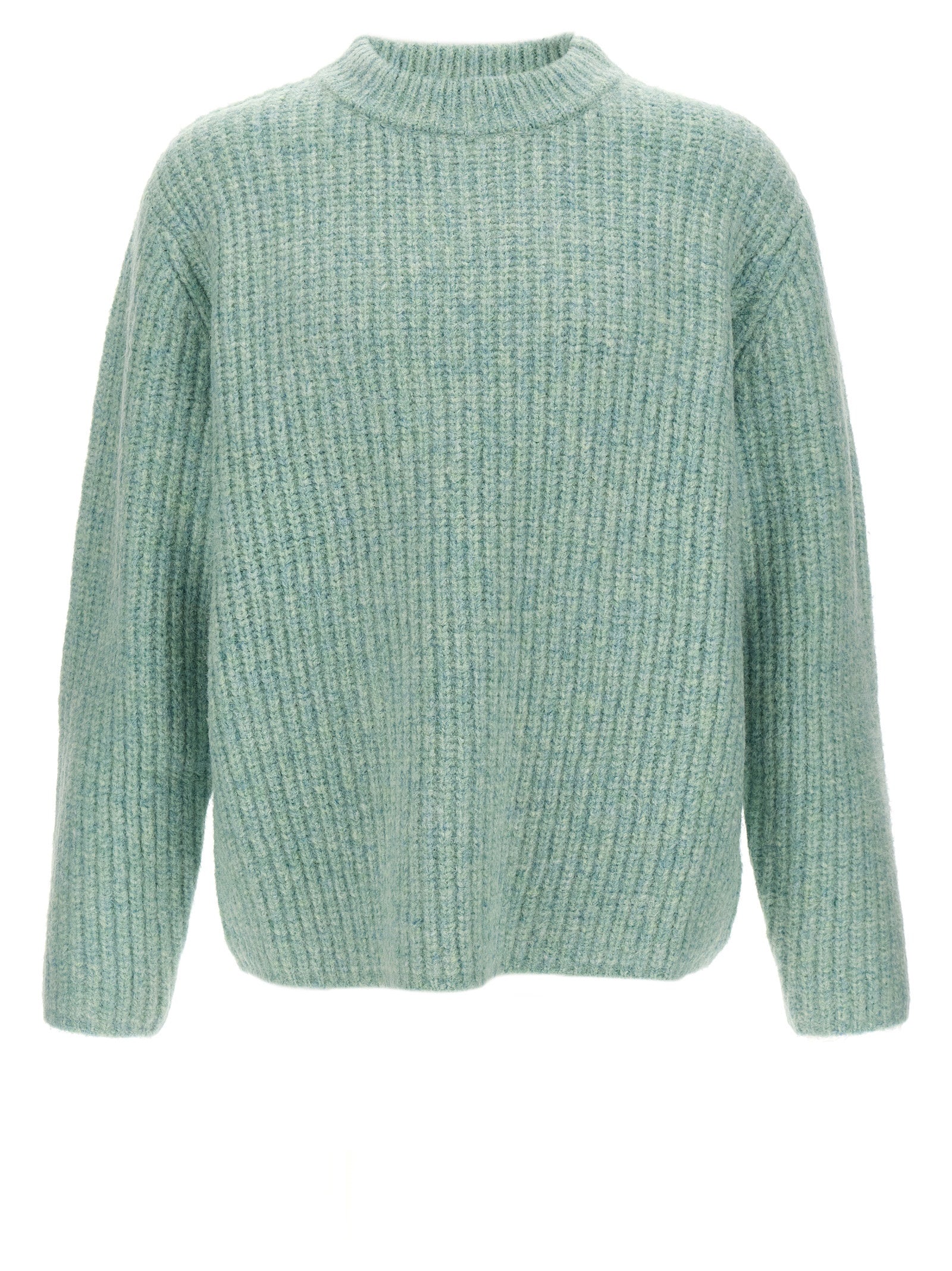 SÉFR Blauer Marabou-Strickjacke