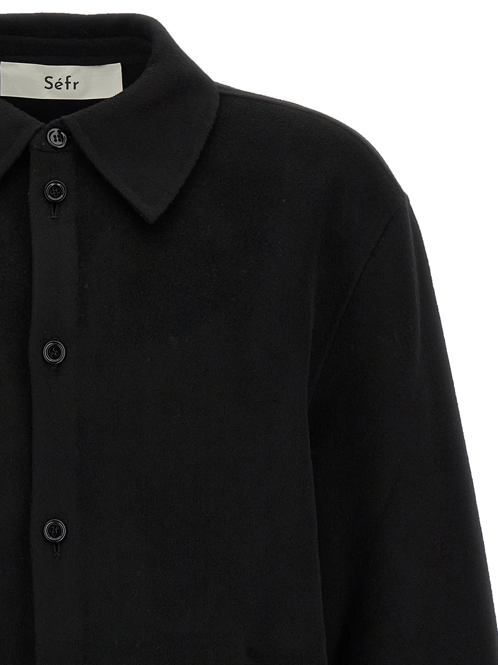SÉFR Schwarze Wollbluse
