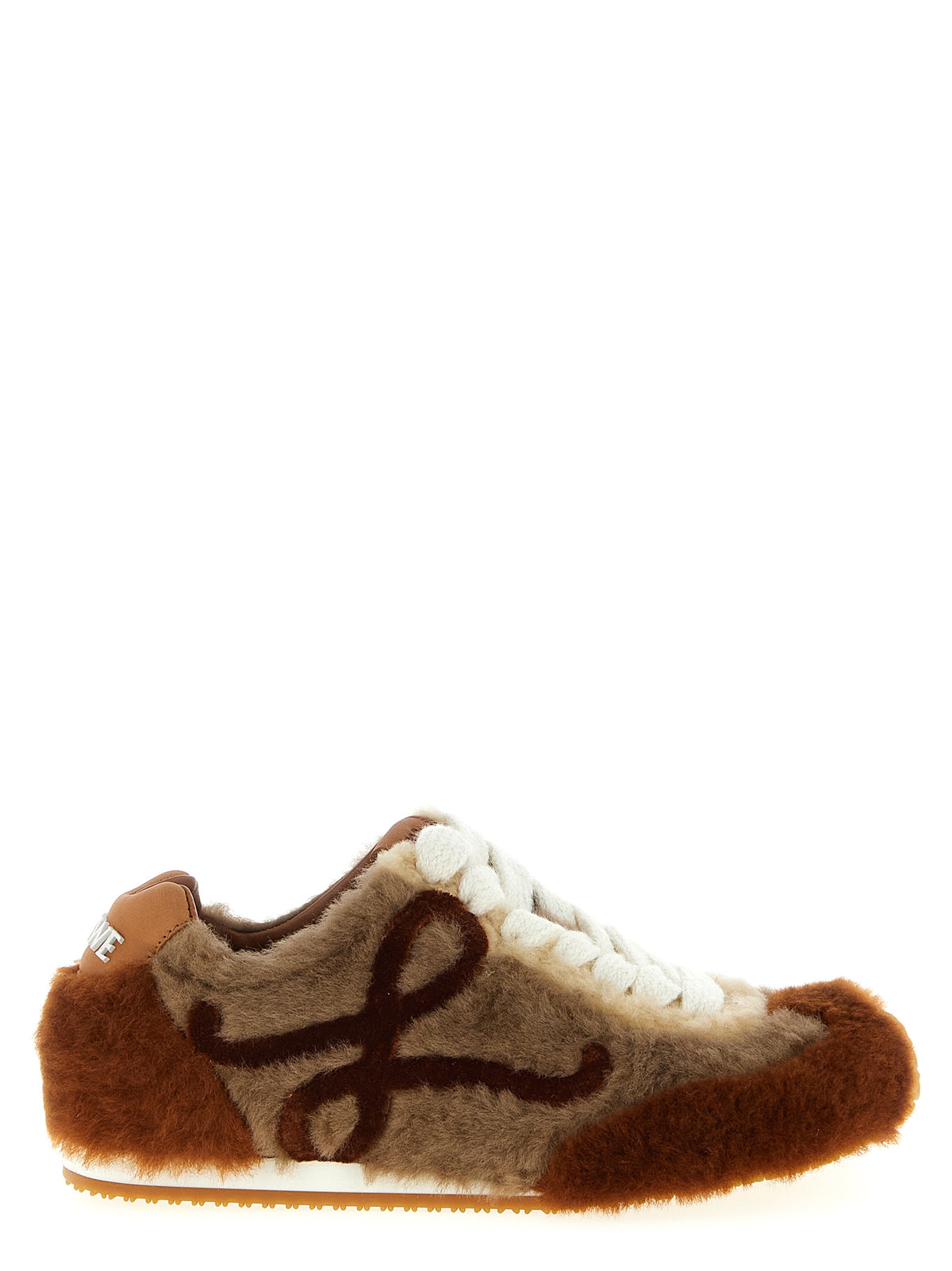 Loewe Braune Lammleder Low-Top-Sneaker